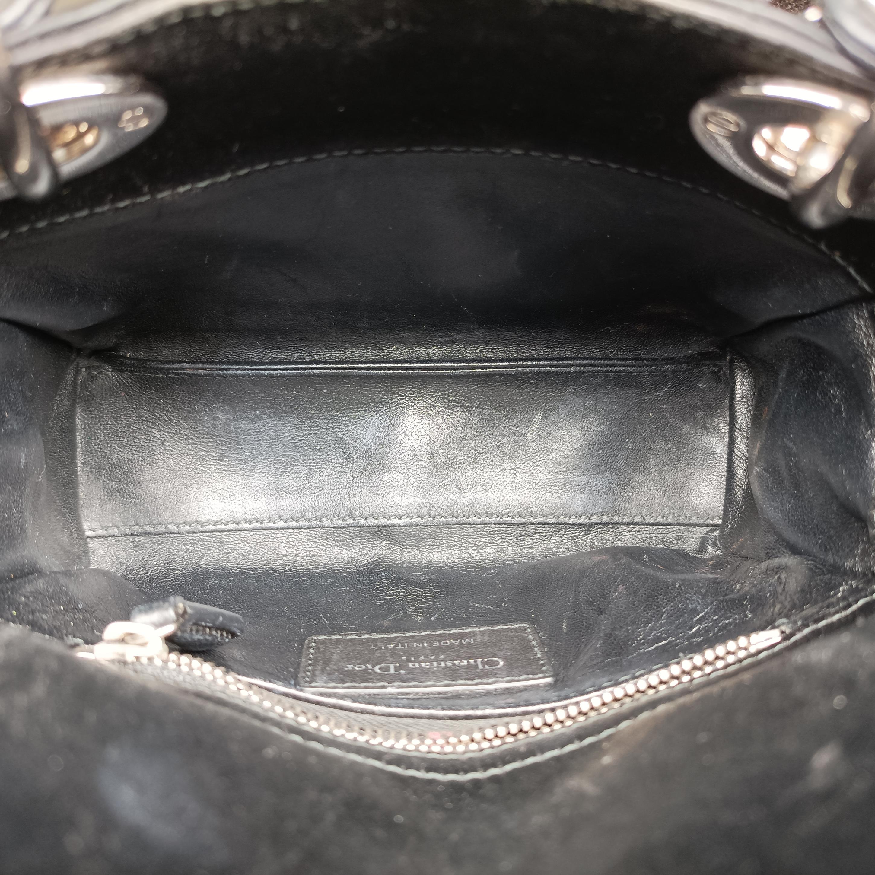 Lady Dior Black silk 04-MA-1126レディディオール ブラック シルク 04-MA-1126