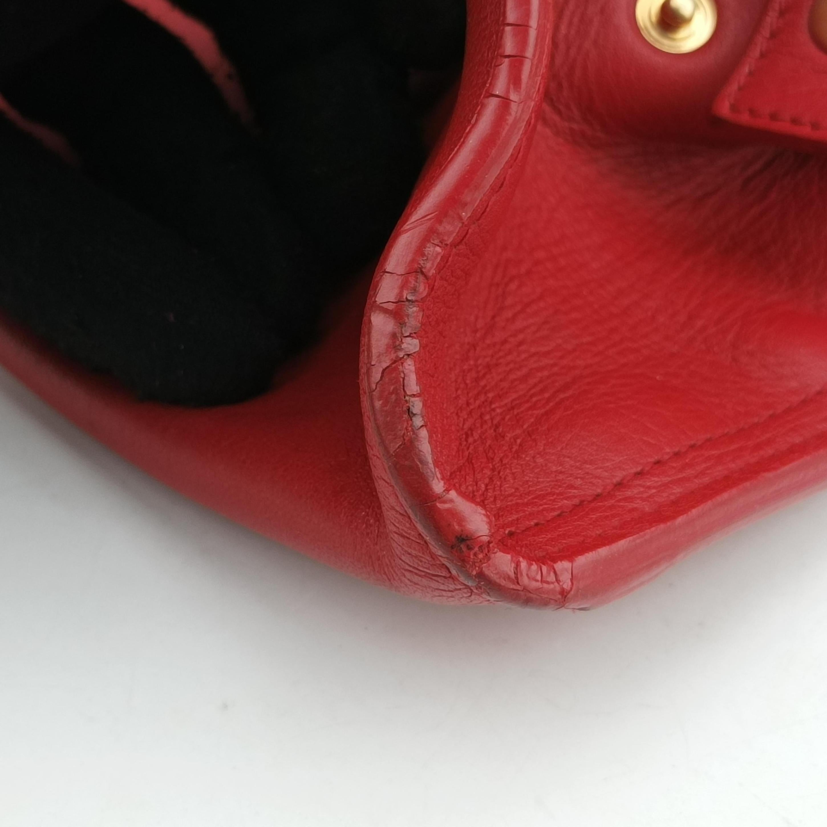 Y Ligne Petit Cabas Red Leather 311210 311210.520981Yライン プチカバス レッド レザー 311210 311210.520981