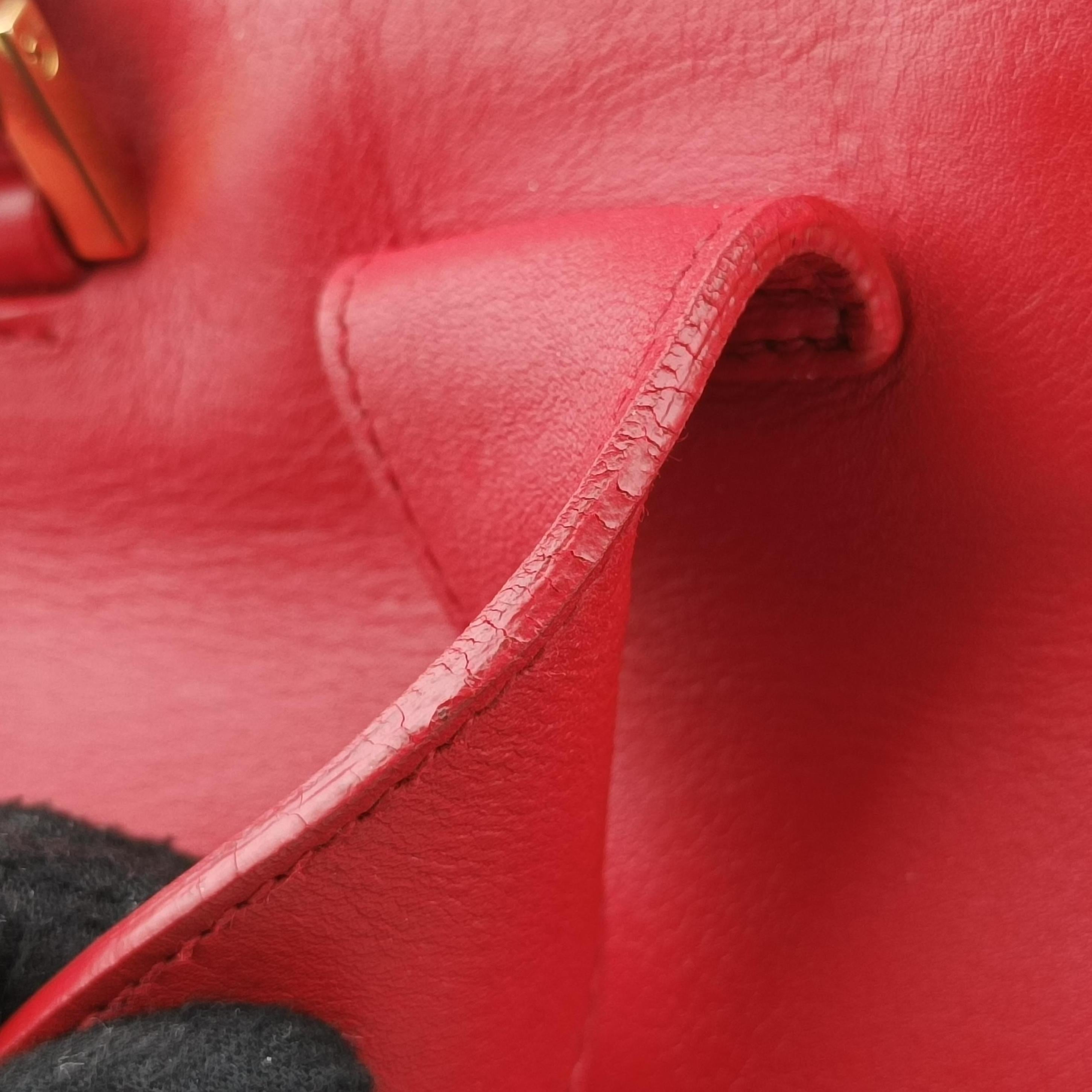 Y Ligne Petit Cabas Red Leather 311210 311210.520981Yライン プチカバス レッド レザー 311210 311210.520981