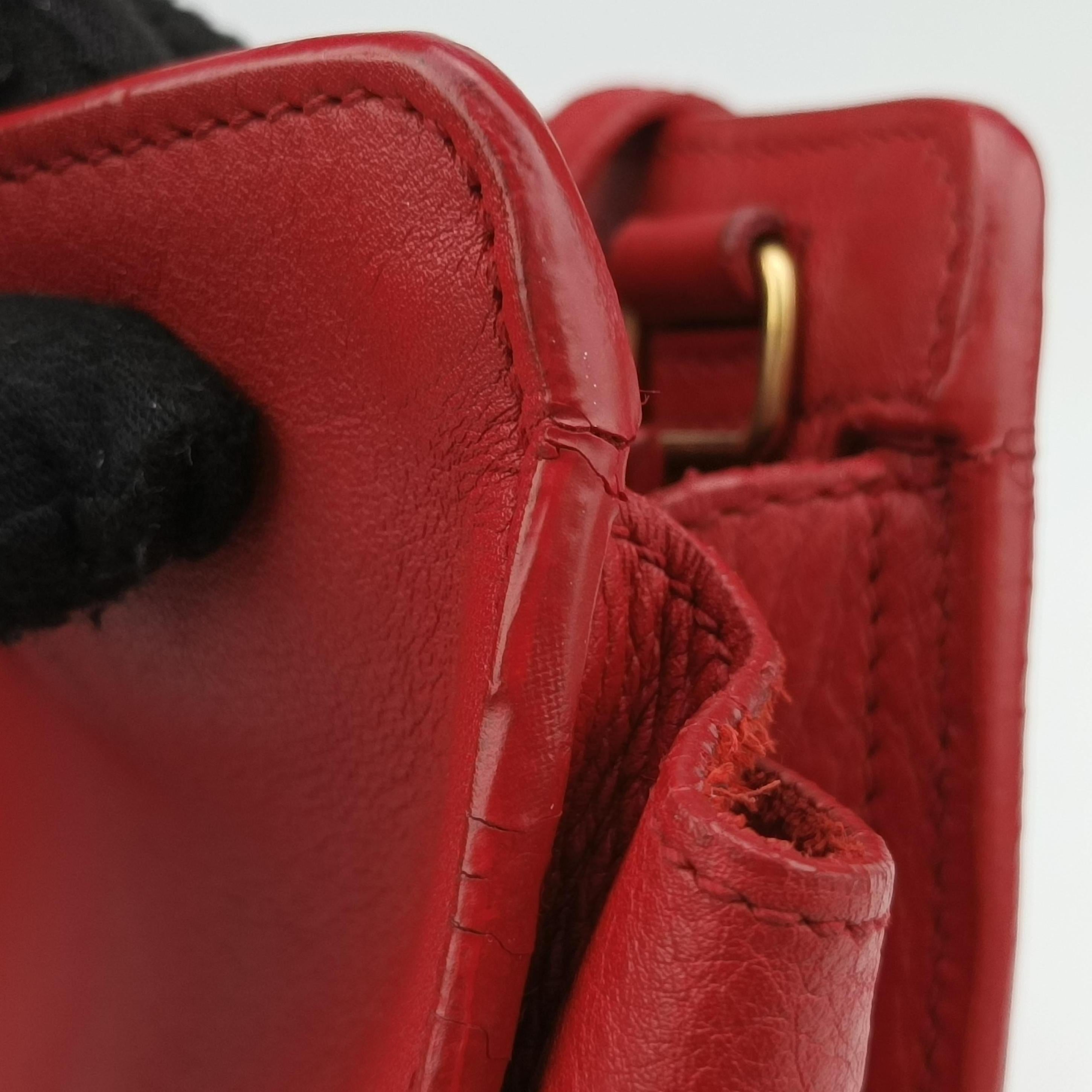 Y Ligne Petit Cabas Red Leather 311210 311210.520981Yライン プチカバス レッド レザー 311210 311210.520981