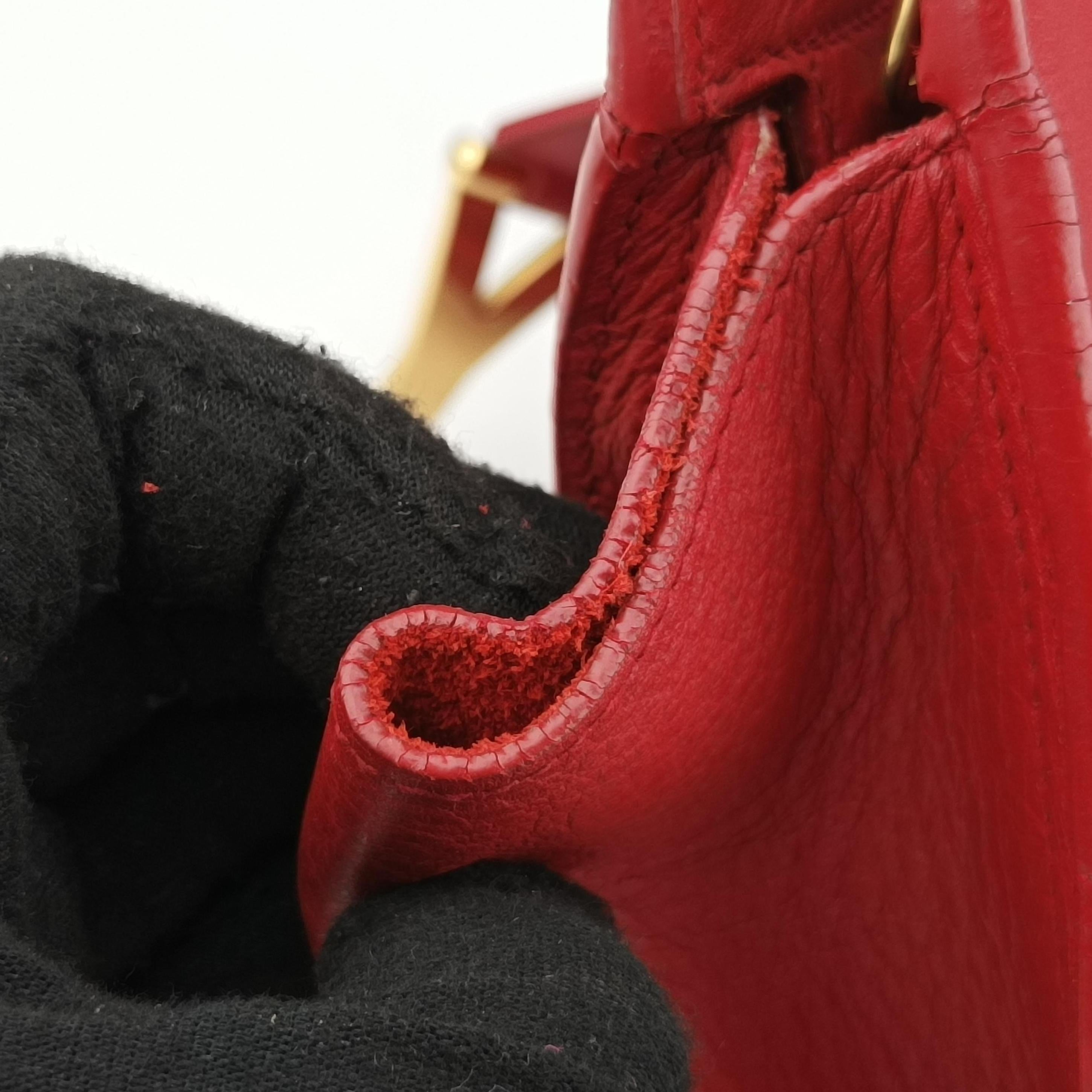 Y Ligne Petit Cabas Red Leather 311210 311210.520981Yライン プチカバス レッド レザー 311210 311210.520981