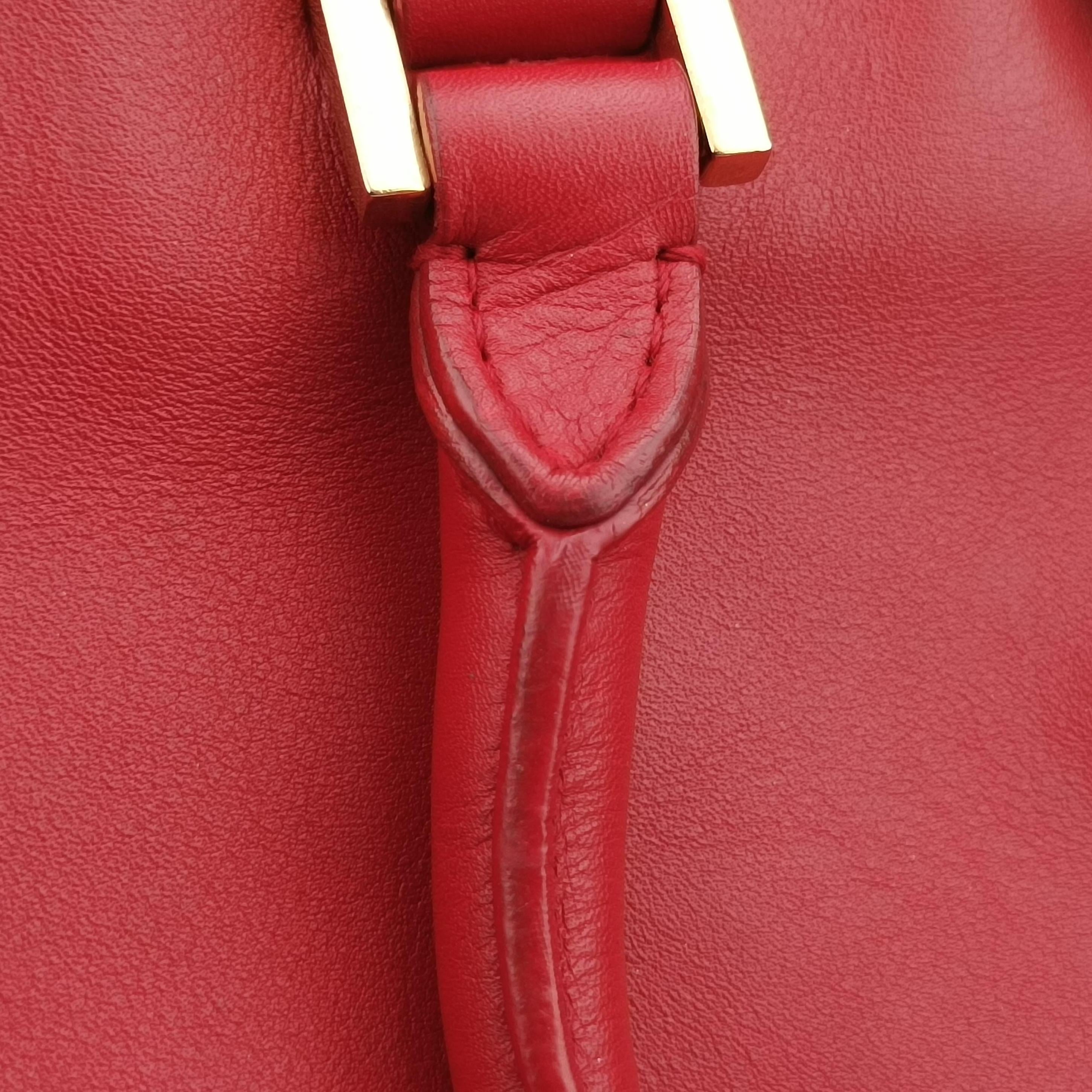 Y Ligne Petit Cabas Red Leather 311210 311210.520981Yライン プチカバス レッド レザー 311210 311210.520981