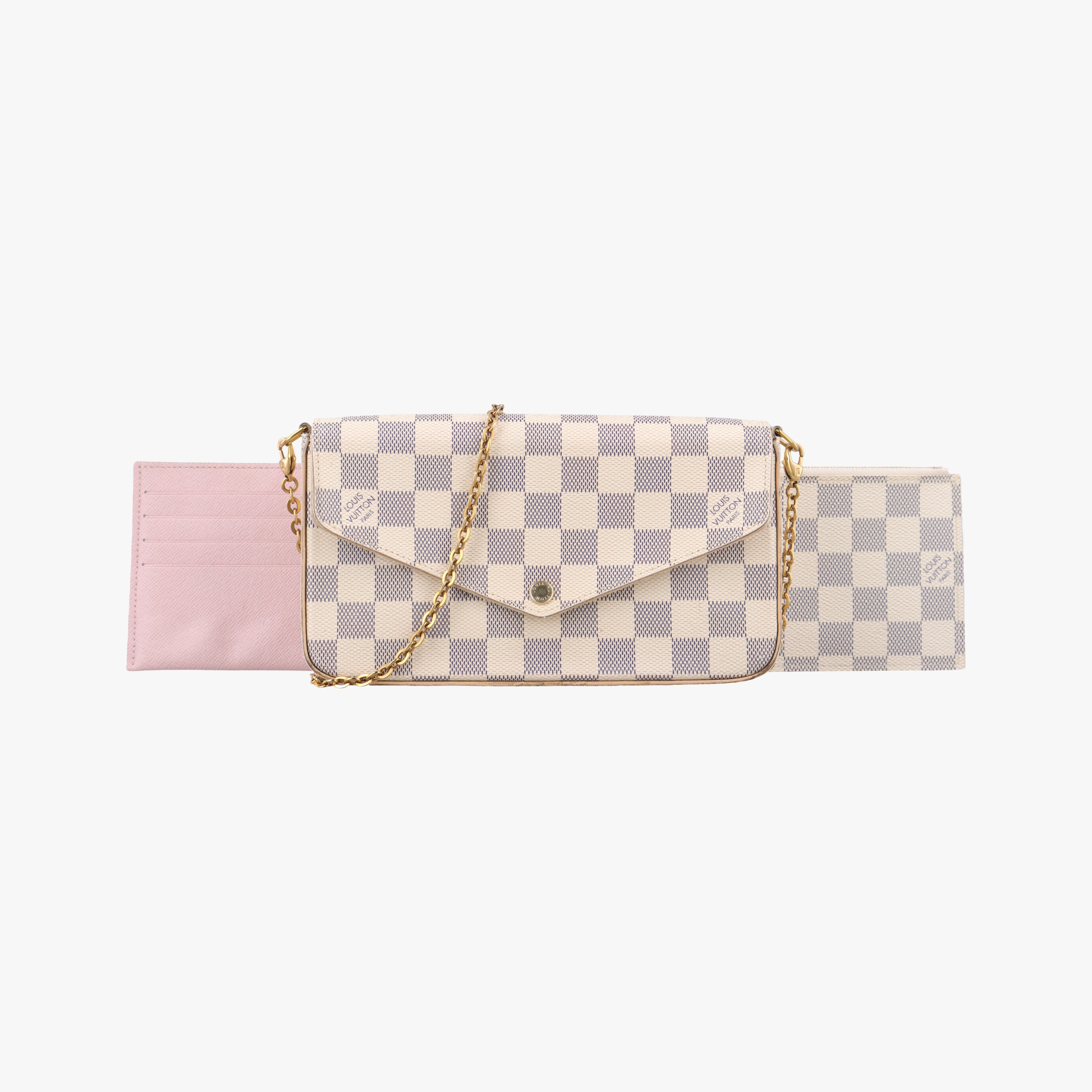 Pochette FeLICIE Azur Damier Canvas N63106 MI2118ポシェットフェリシー アズール ダミエキャンバス N63106 MI2118