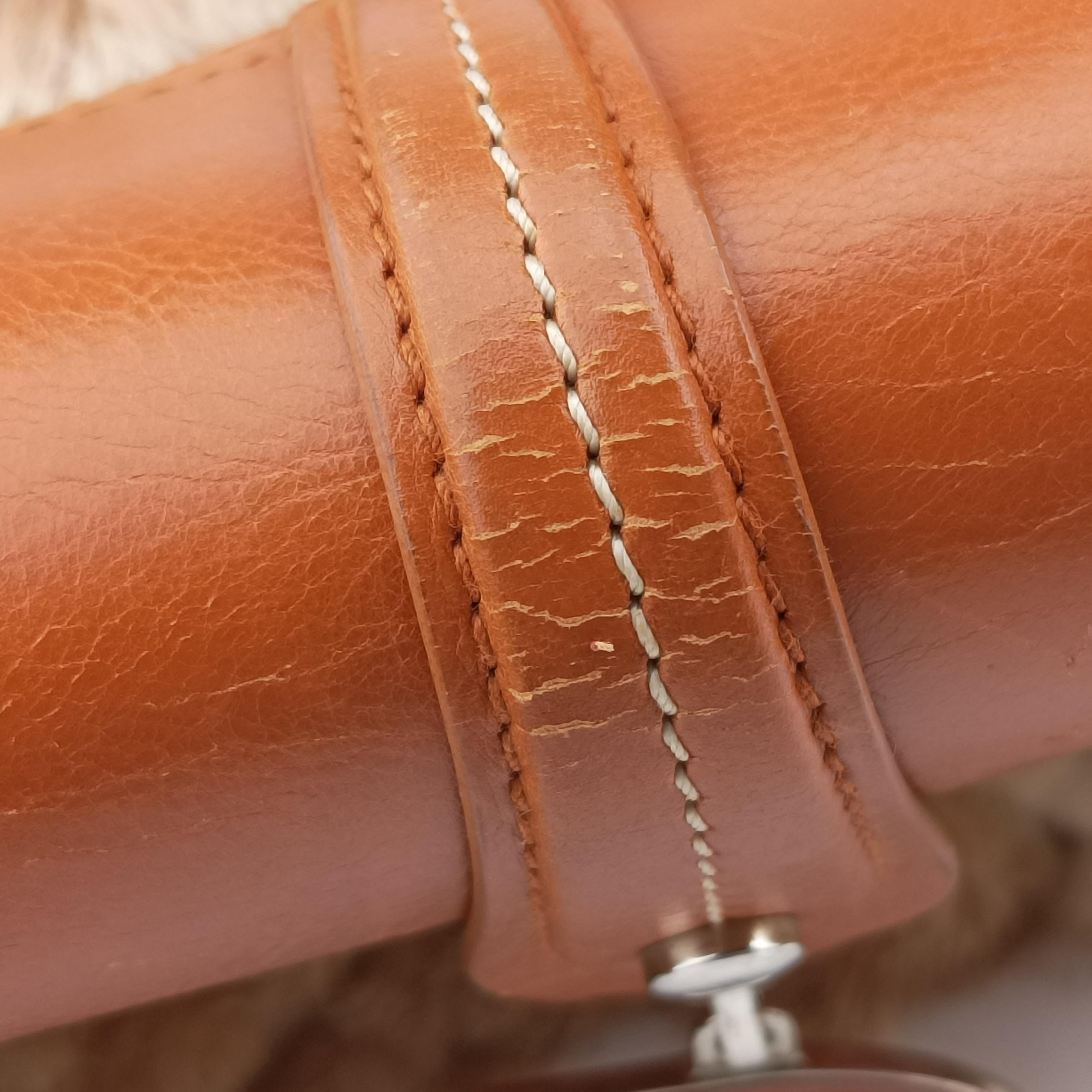 D logo Brown fur×leather 15-MA-0065Dロゴ ブラウン ファー×レザー 15-MA-0065