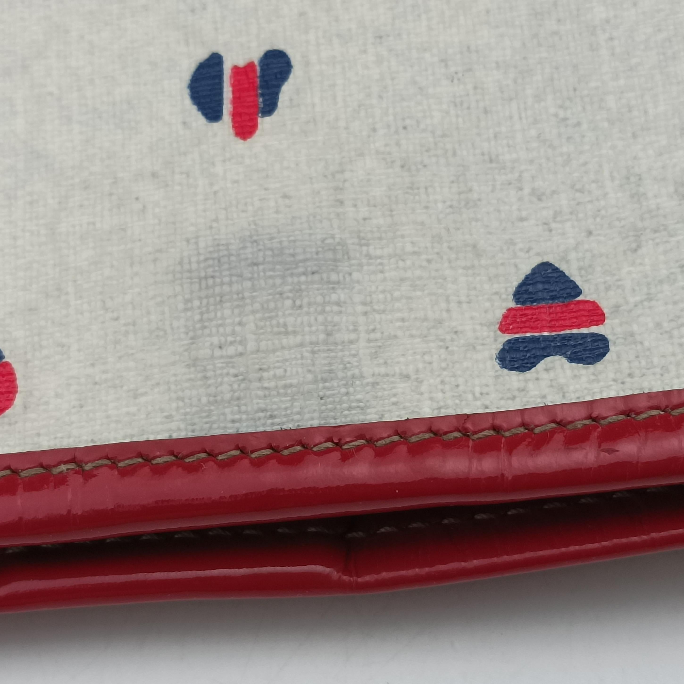 GG Supreme GG Plus heart flower White×red PVC coated canvas 197953 A3540773GGスプリーム GGプラス ハート フラワー ホワイト×レッド PVCコーティングキャンバス 197953 A3540773