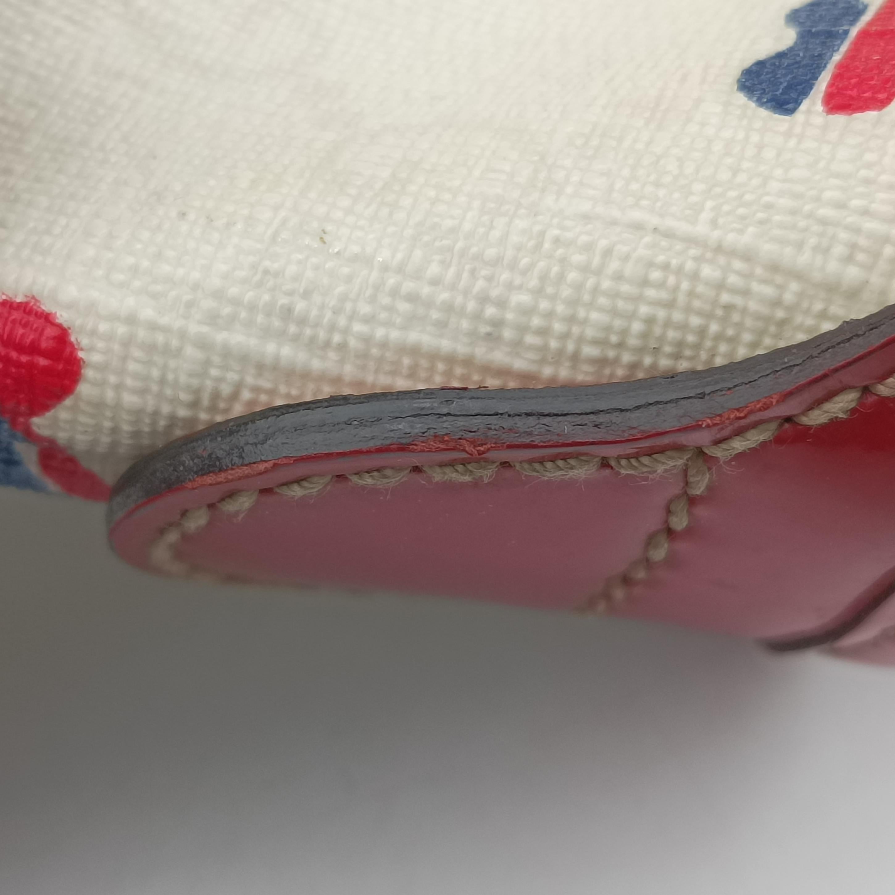 GG Supreme GG Plus heart flower White×red PVC coated canvas 197953 A3540773GGスプリーム GGプラス ハート フラワー ホワイト×レッド PVCコーティングキャンバス 197953 A3540773