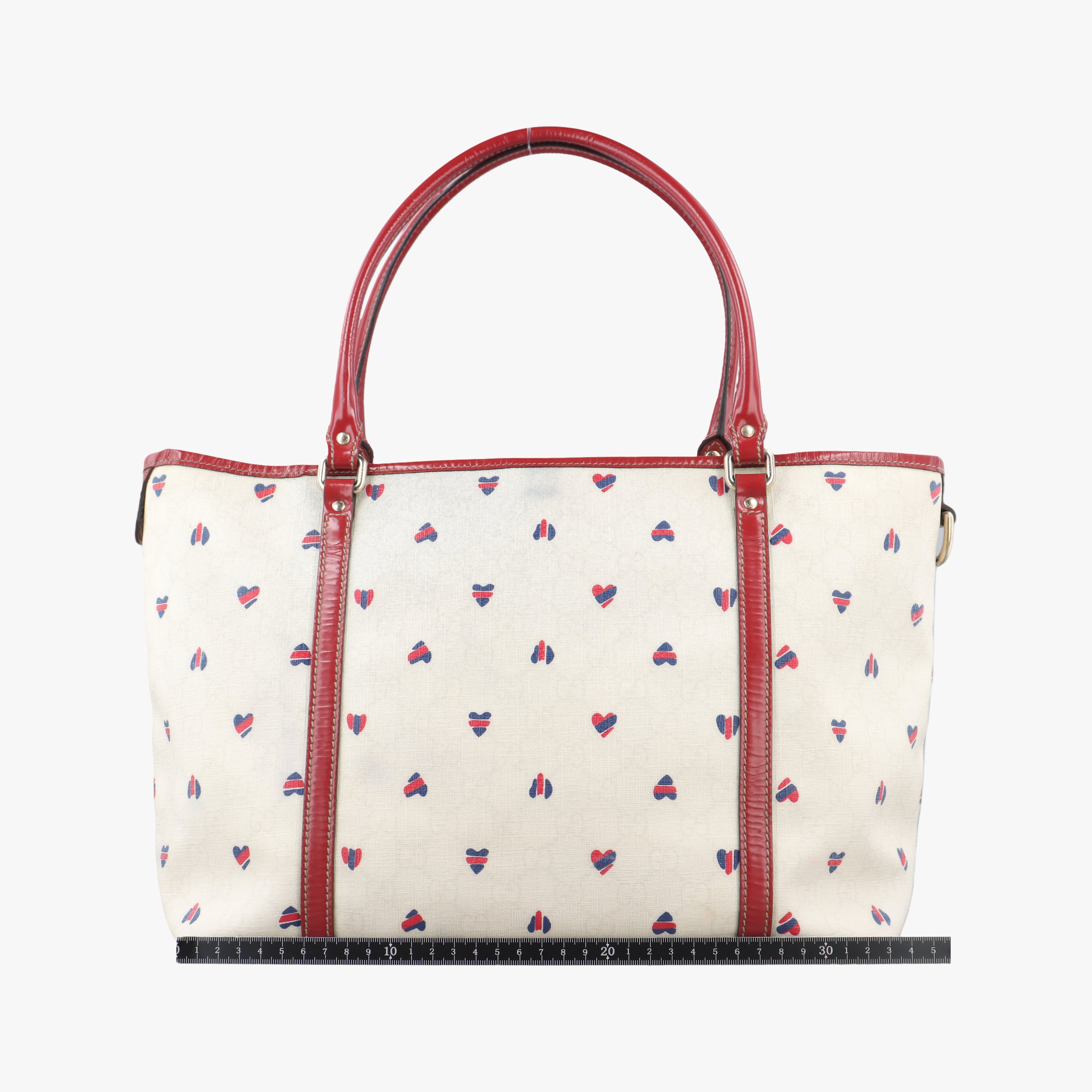 GG Supreme GG Plus heart flower White×red PVC coated canvas 197953 A3540773GGスプリーム GGプラス ハート フラワー ホワイト×レッド PVCコーティングキャンバス 197953 A3540773