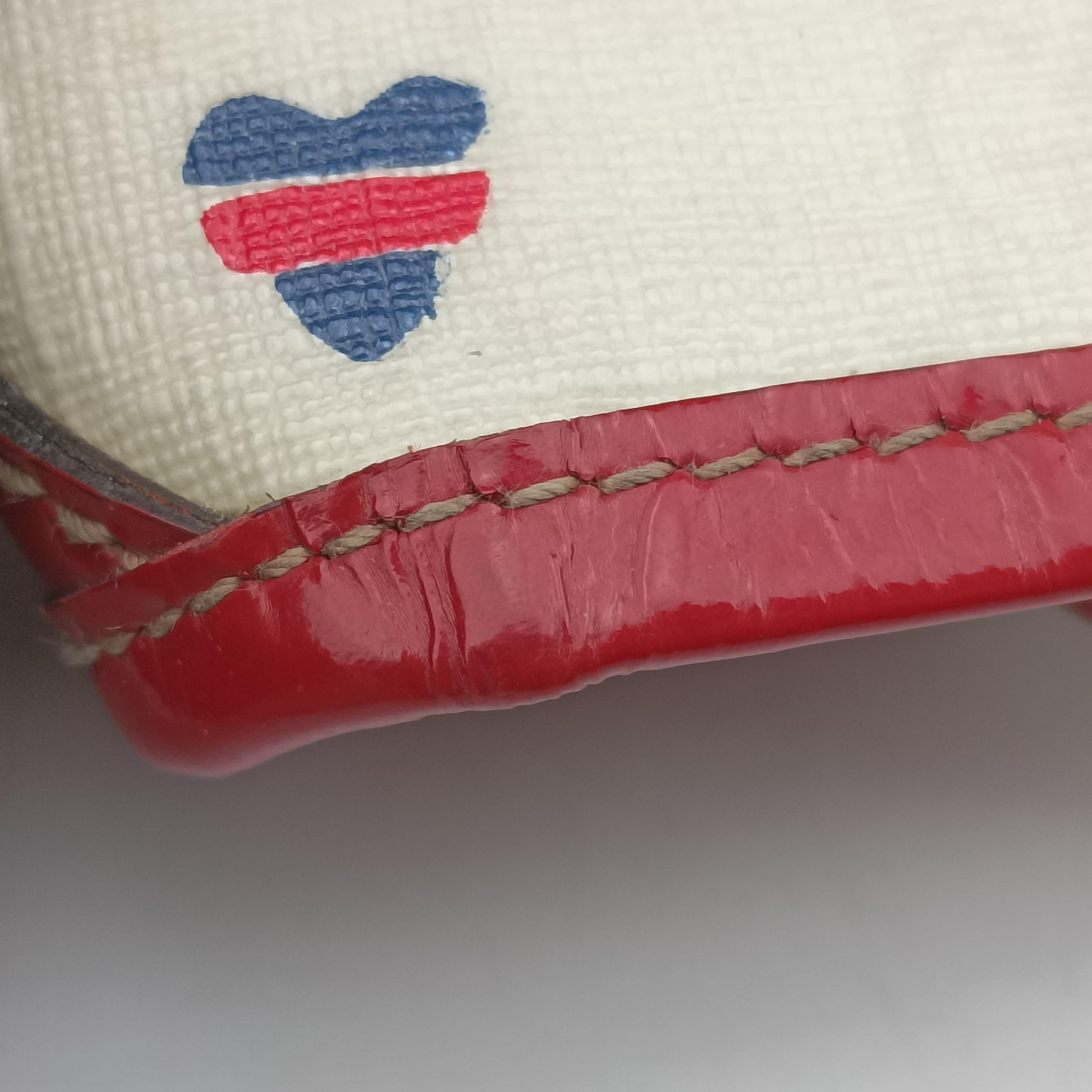 GG Supreme GG Plus heart flower White×red PVC coated canvas 197953 A3540773GGスプリーム GGプラス ハート フラワー ホワイト×レッド PVCコーティングキャンバス 197953 A3540773