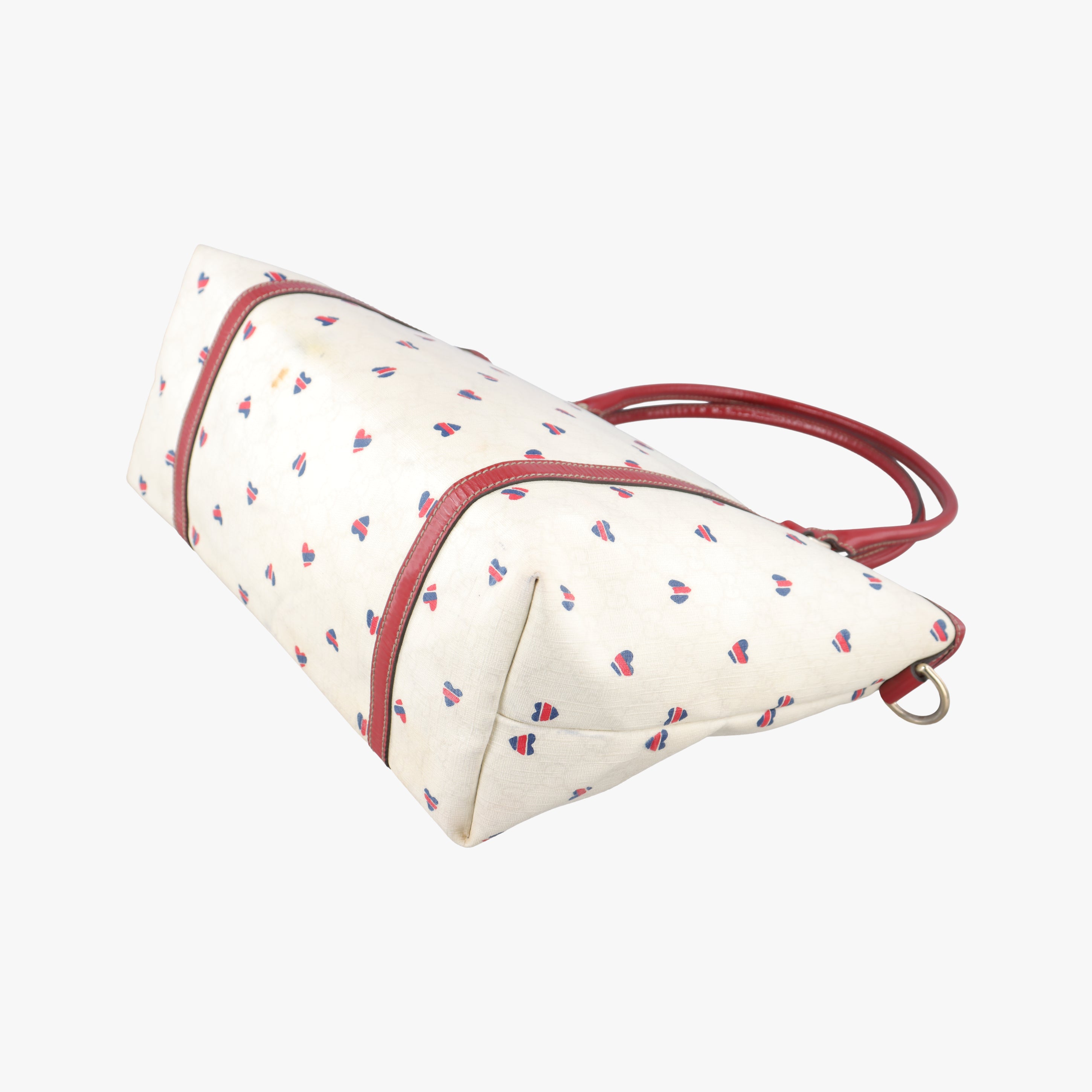 GG Supreme GG Plus heart flower White×red PVC coated canvas 197953 A3540773GGスプリーム GGプラス ハート フラワー ホワイト×レッド PVCコーティングキャンバス 197953 A3540773