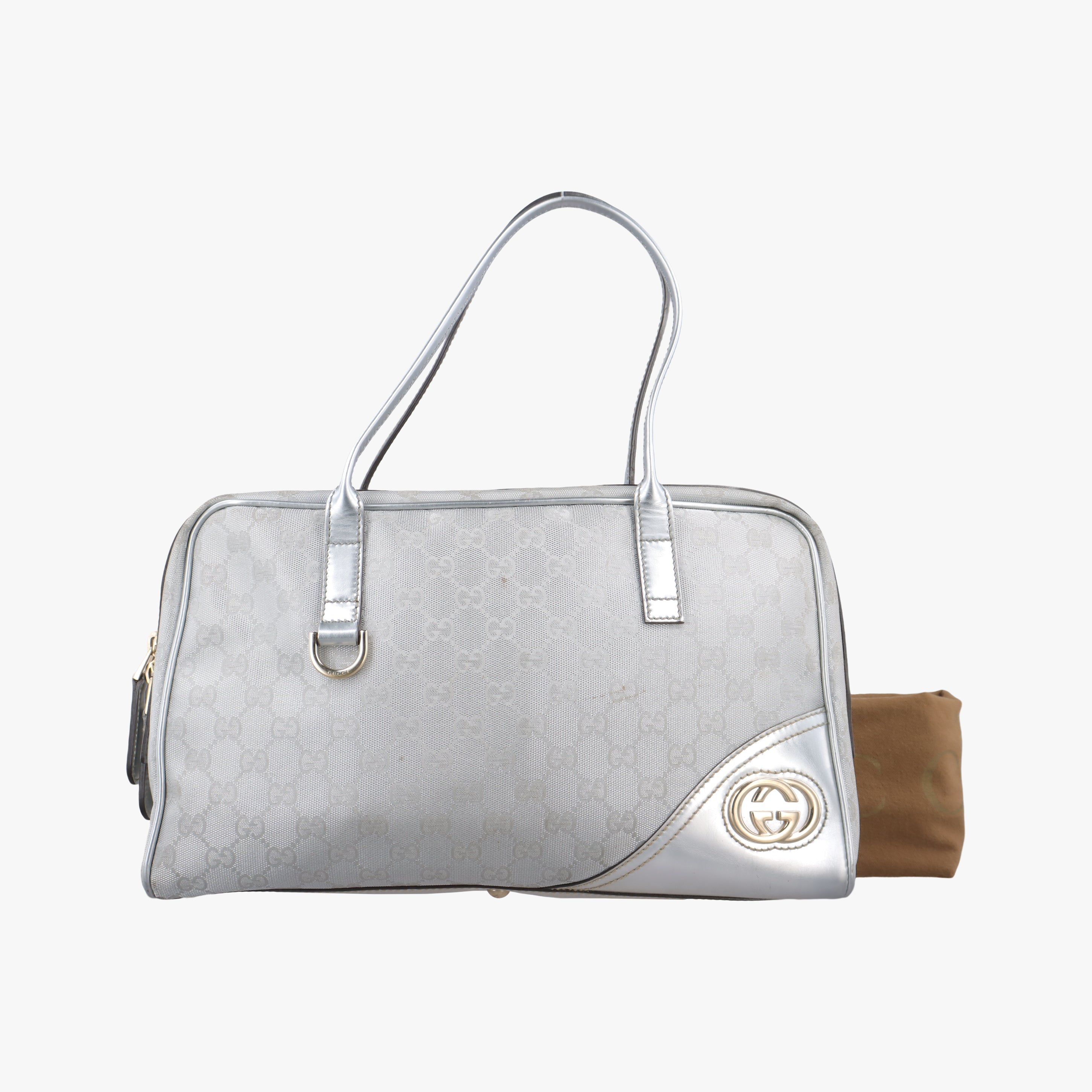 GG New Brit Silver canvas×leather 169971 I1492302GG ニューブリット シルバー キャンバス×レザー 169971 I1492302