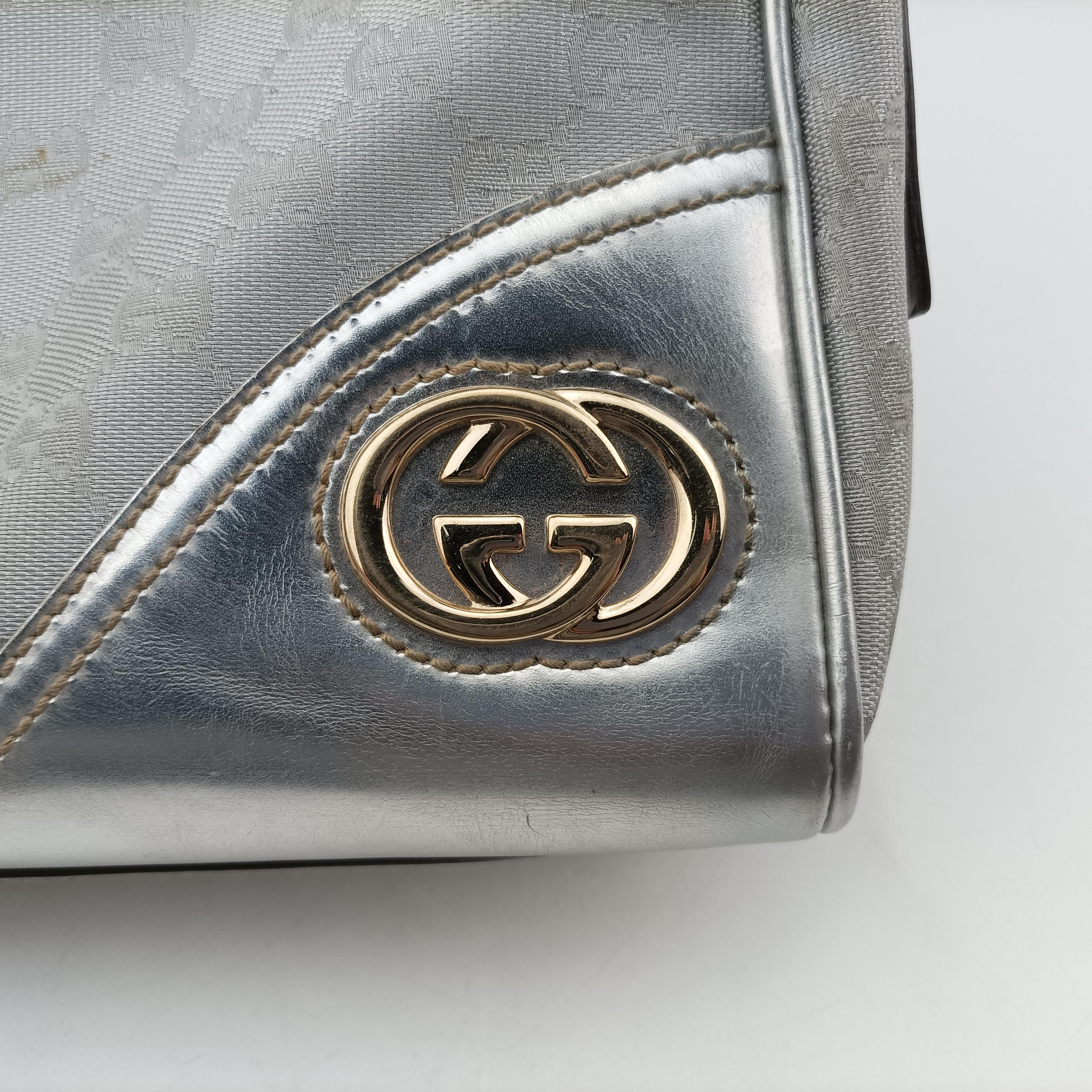 GG New Brit Silver canvas×leather 169971 I1492302GG ニューブリット シルバー キャンバス×レザー 169971 I1492302