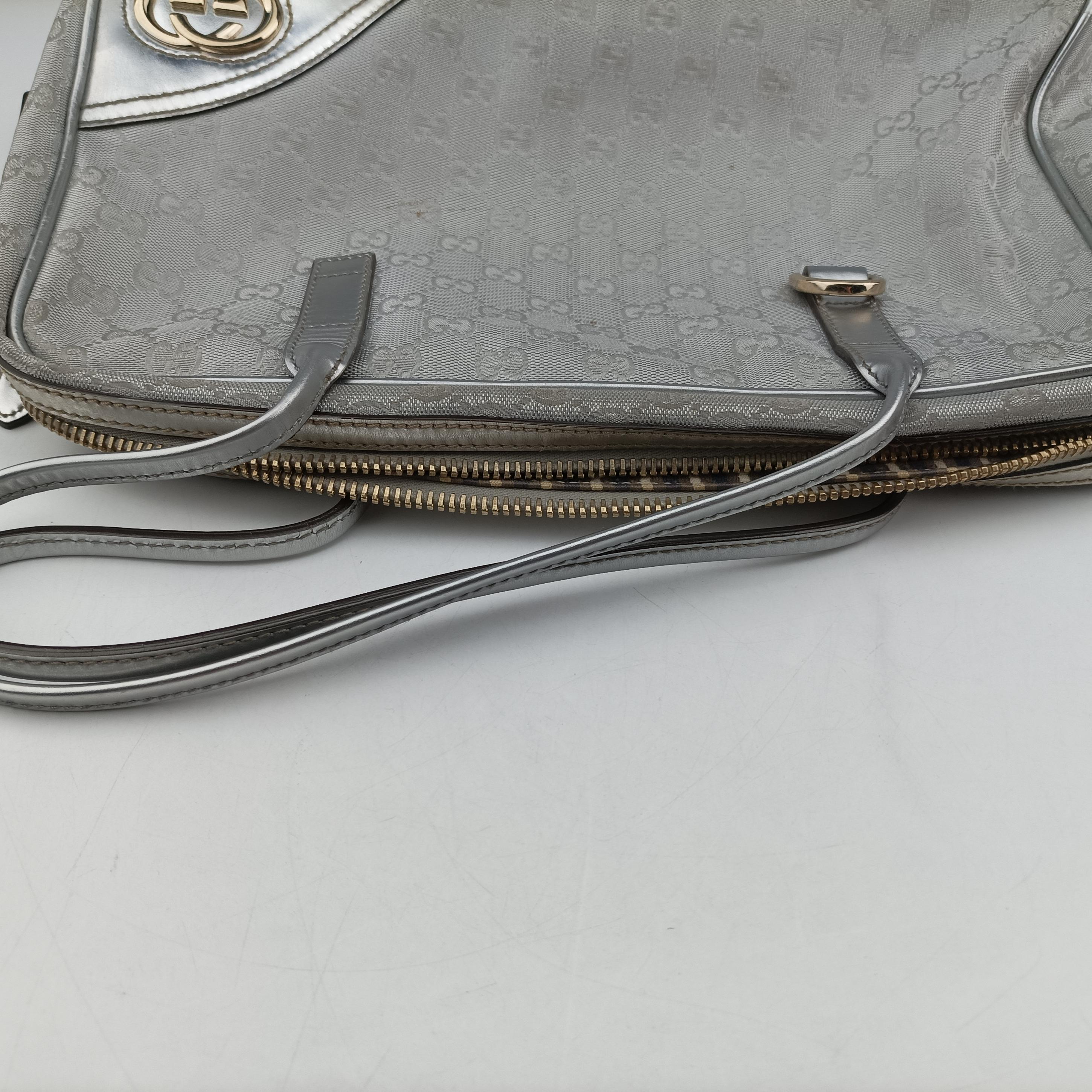 GG New Brit Silver canvas×leather 169971 I1492302GG ニューブリット シルバー キャンバス×レザー 169971 I1492302