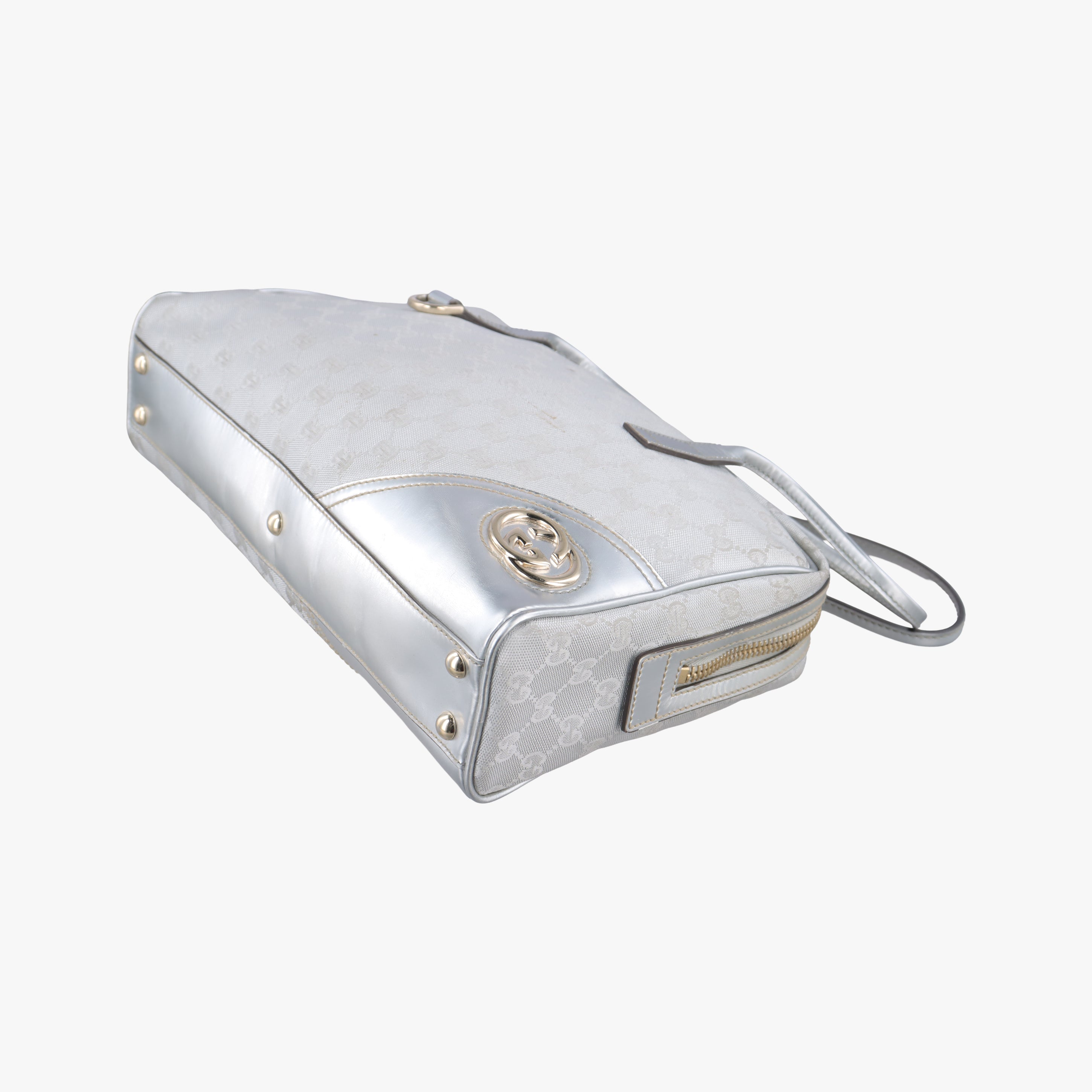 GG New Brit Silver canvas×leather 169971 I1492302GG ニューブリット シルバー キャンバス×レザー 169971 I1492302