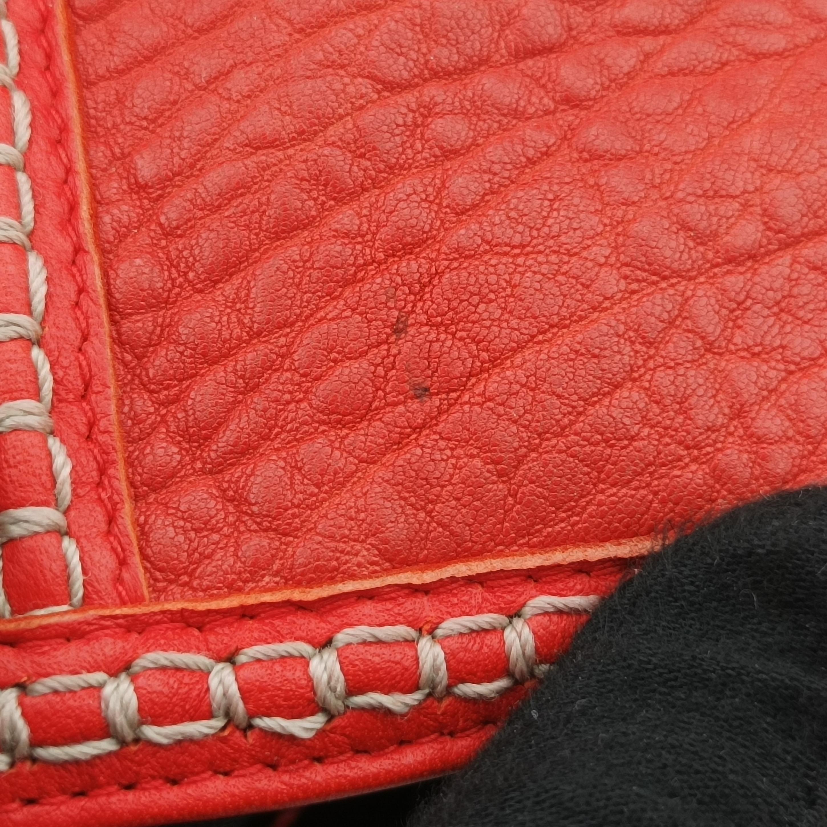 Roma Stitch Intrecciato Orange Leather B00114364Cローマ イントレチャート オレンジ レザー B00114364C