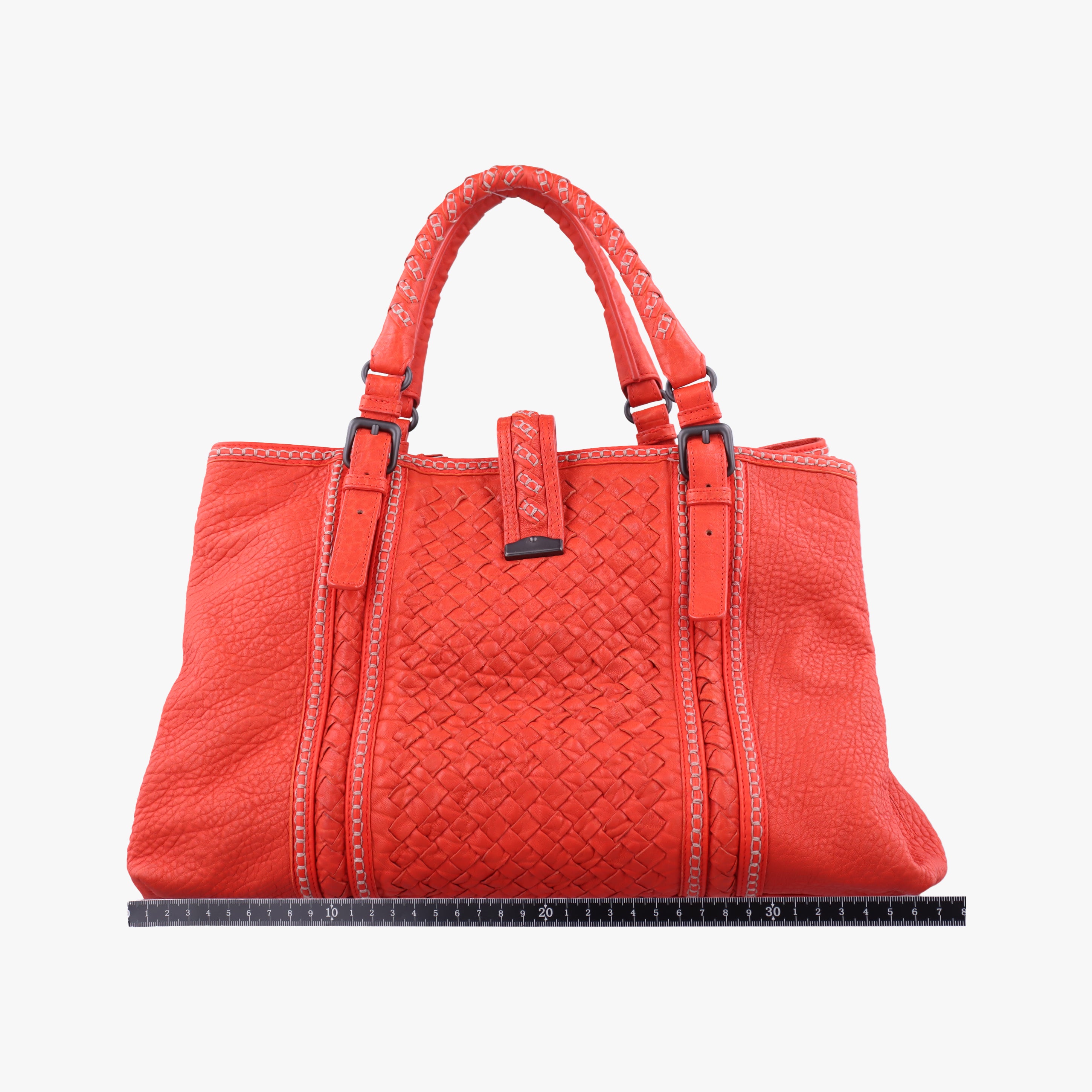 Roma Stitch Intrecciato Orange Leather B00114364Cローマ イントレチャート オレンジ レザー B00114364C