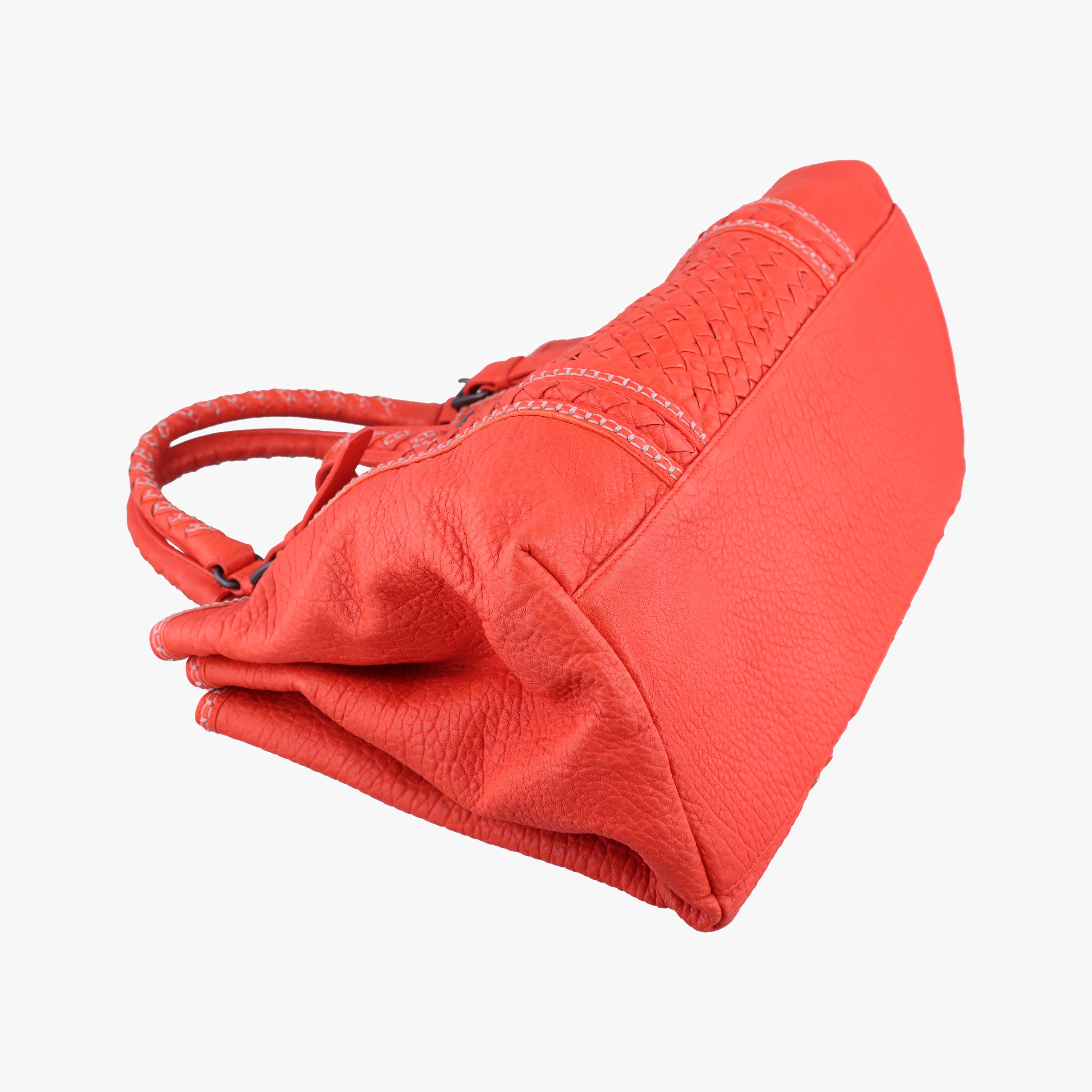 Roma Stitch Intrecciato Orange Leather B00114364Cローマ イントレチャート オレンジ レザー B00114364C