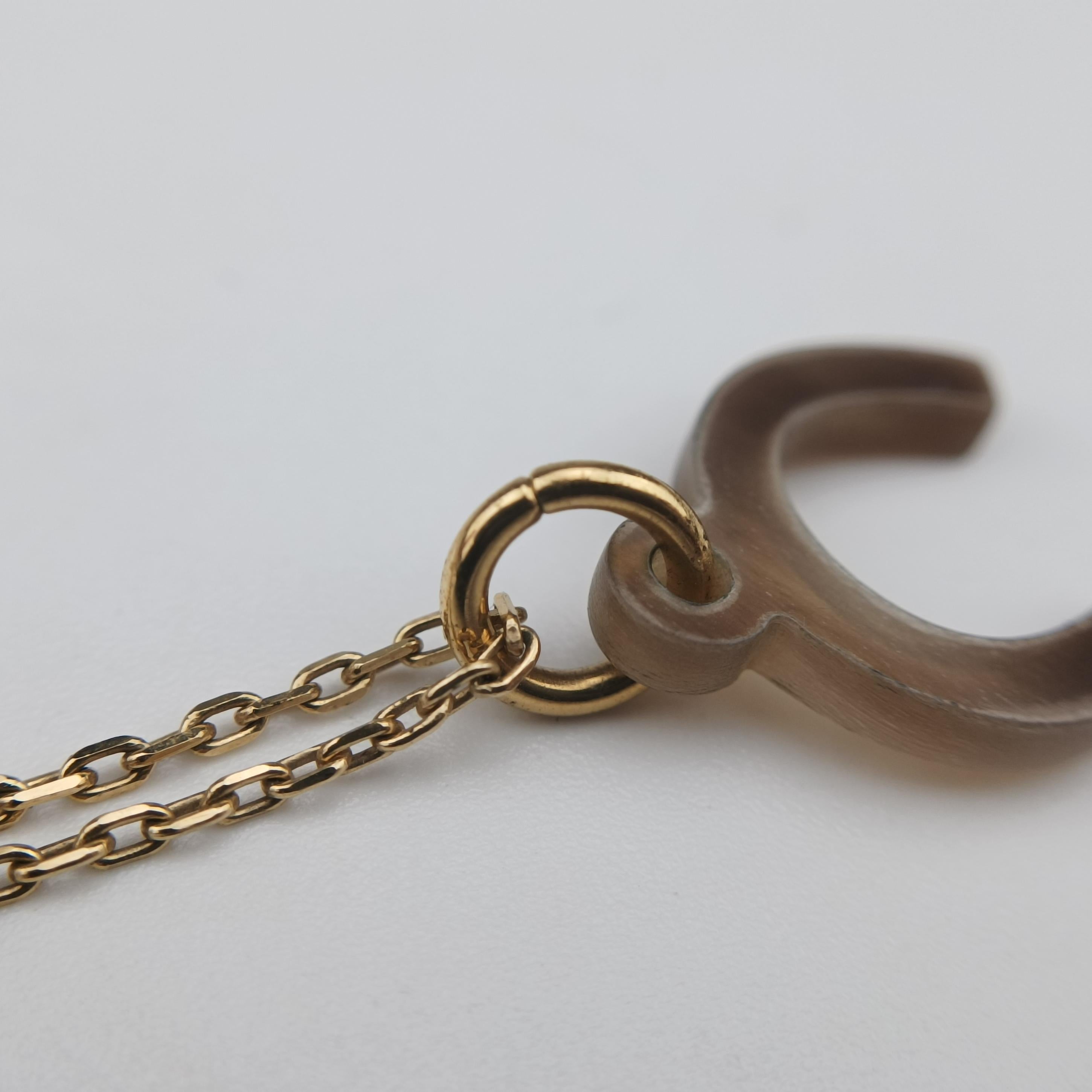 Equestre Pendant Golden×BBrown GP GD 02 70エケストル ペンダント ゴールド×ブラウン GP GD 02 70