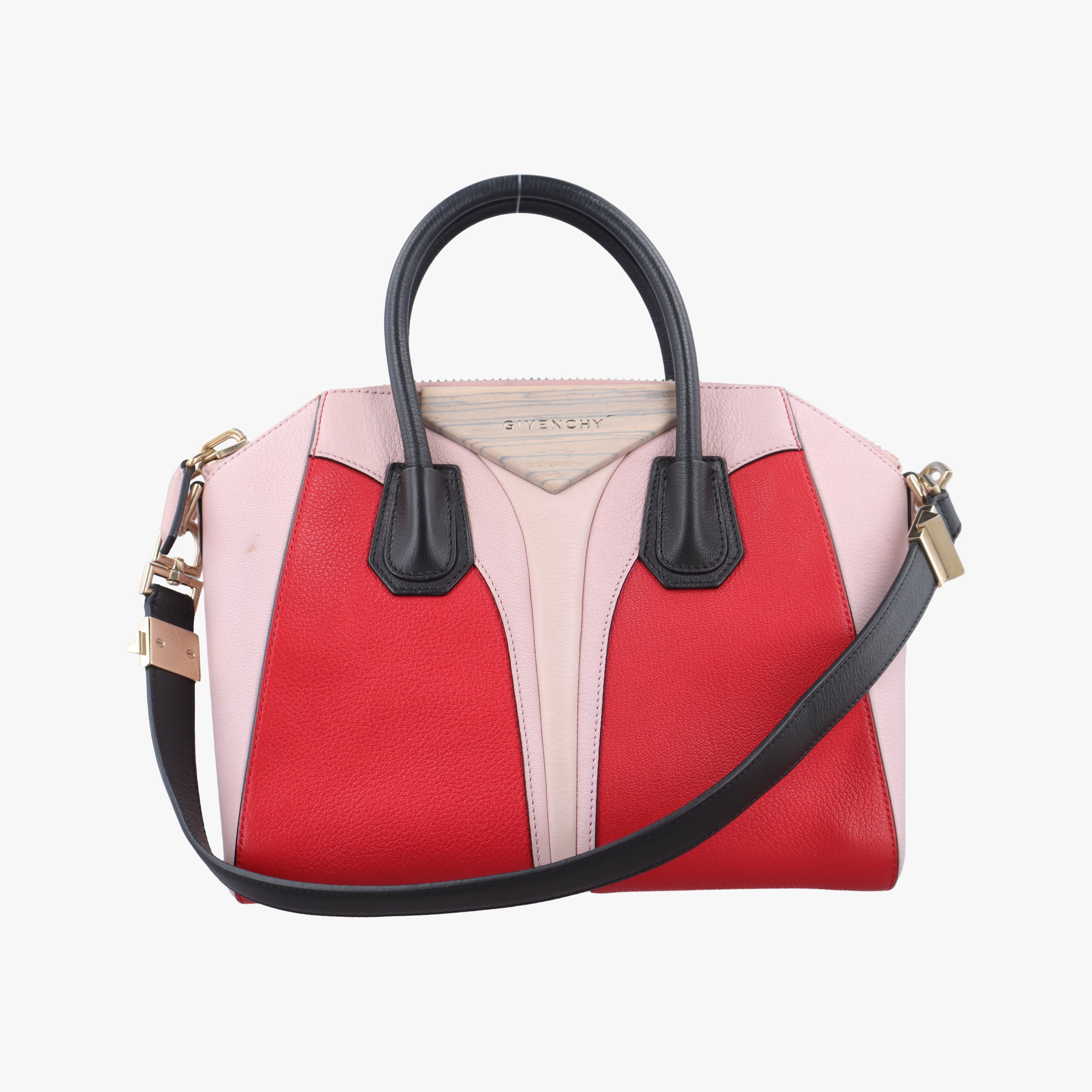 Antigona Red×Black×Pink Leather 3C1122アンティゴナ レッド×ブラック×ピンク レザー 3C1122