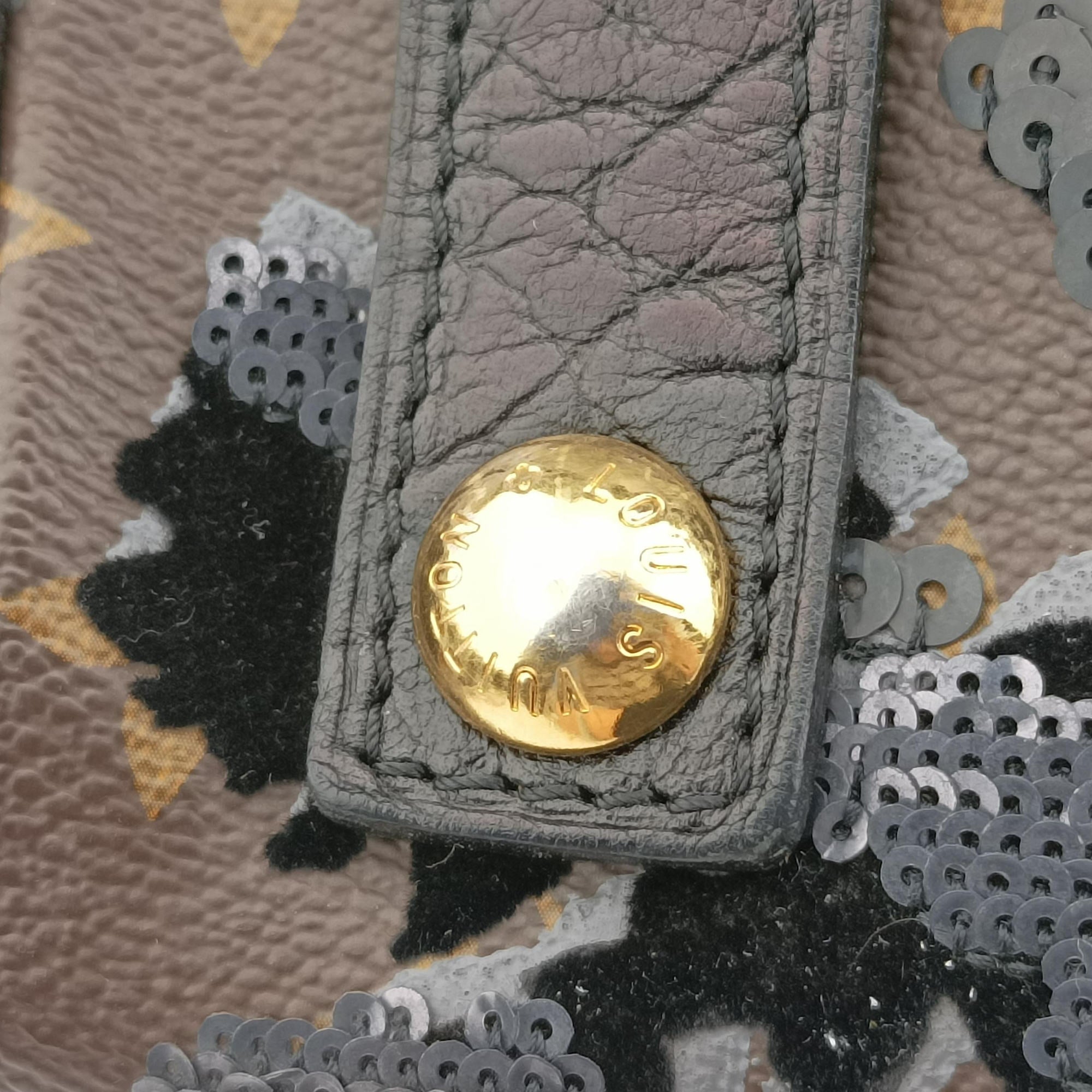 Speedy 30 brown×black Monogram Fleur Deug×Sequins M40436 TR4140スピーディ30 モノグラム/ブラウン×ブラック モノグラム フルール ドゥ ジェ×スパンコール M40436 TR4140