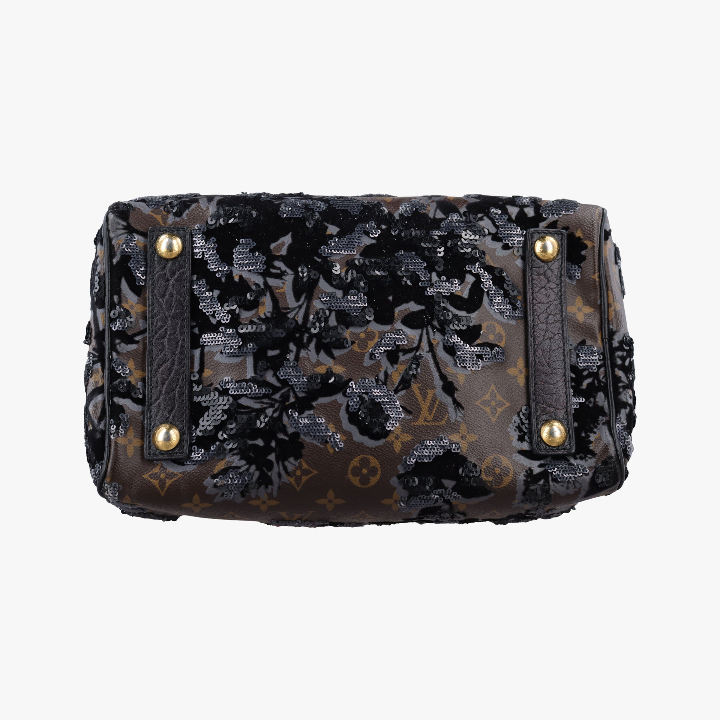 Speedy 30 brown×black Monogram Fleur Deug×Sequins M40436 TR4140スピーディ30 モノグラム/ブラウン×ブラック モノグラム フルール ドゥ ジェ×スパンコール M40436 TR4140