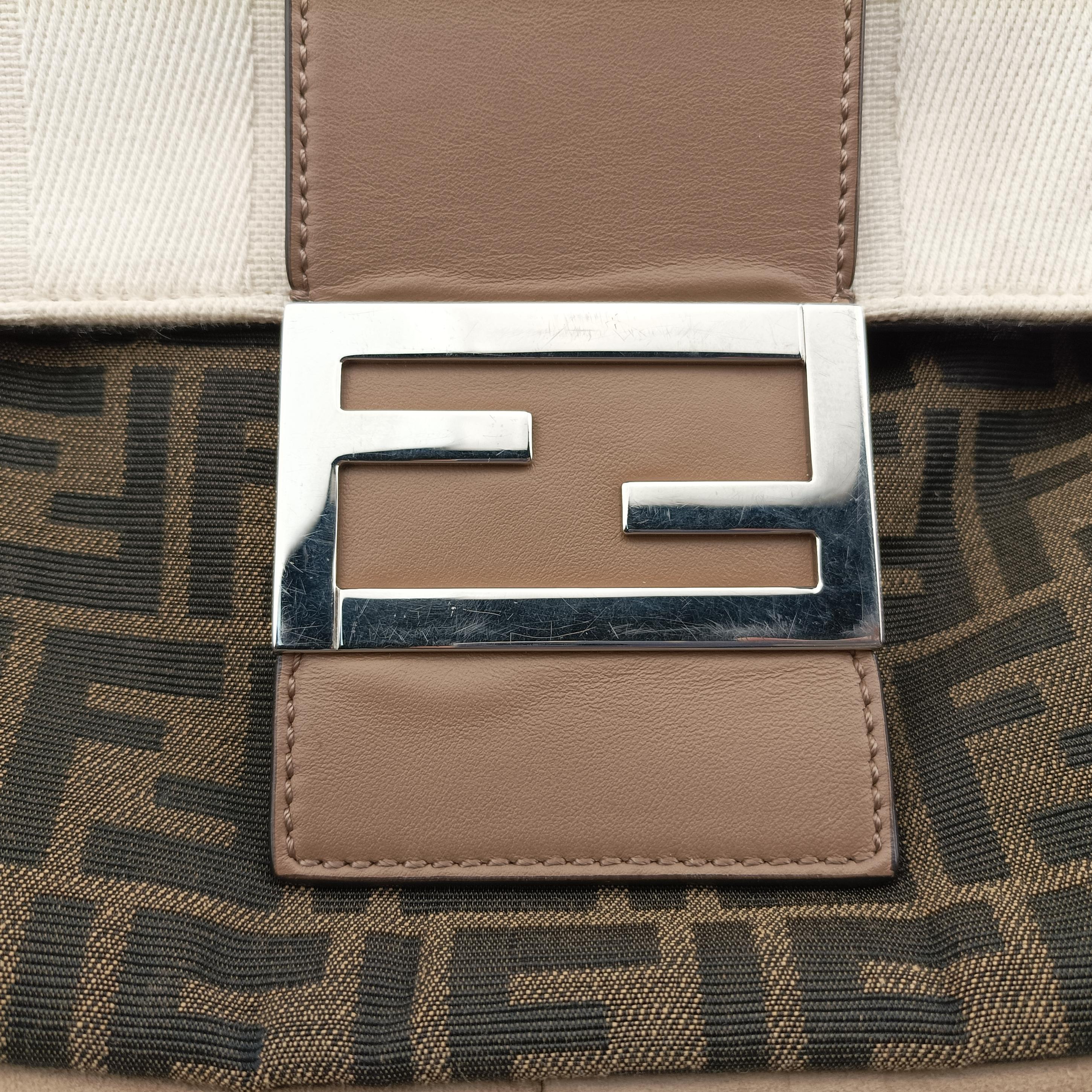 Baguette Brown x White x Beige canvas×leather 7VA478 7VA478 AB50 208-10429バゲット ブラウン×ホワイト×ベージュ キャンバス×レザー 7VA478 7VA478 AB50 208-10429