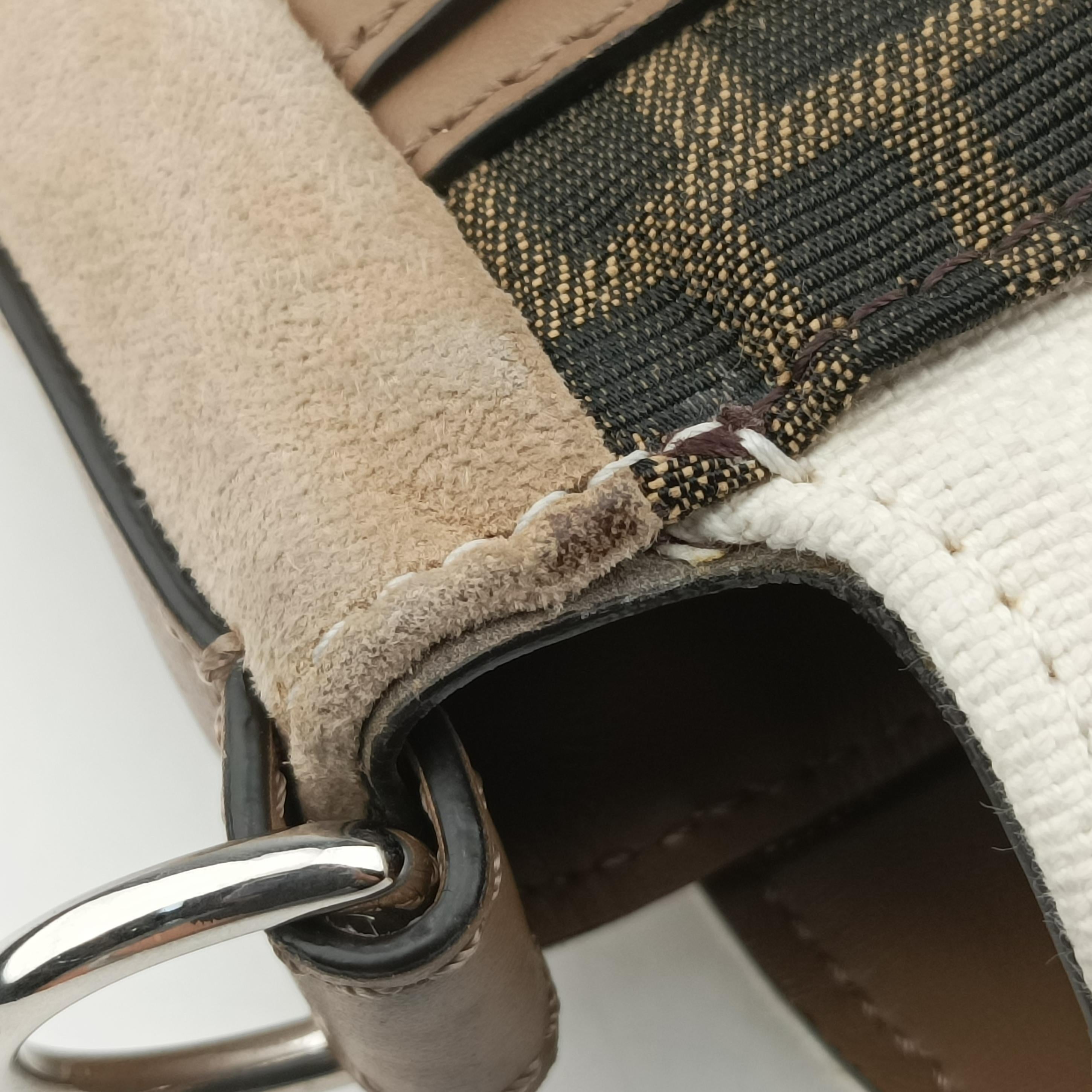 Baguette Brown x White x Beige canvas×leather 7VA478 7VA478 AB50 208-10429バゲット ブラウン×ホワイト×ベージュ キャンバス×レザー 7VA478 7VA478 AB50 208-10429