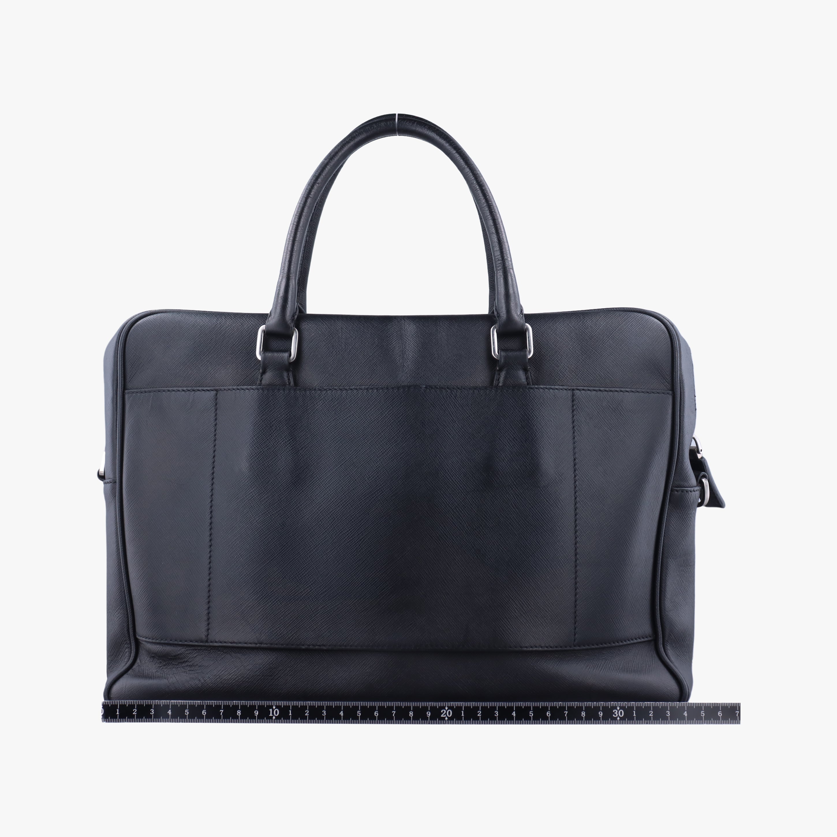 Business Briefcase Black SAFFIANO Leather 2VE011 31/H 208ビジネス ブリーフケース ブラック サフィアーノレザー 2VE011 31/H 208