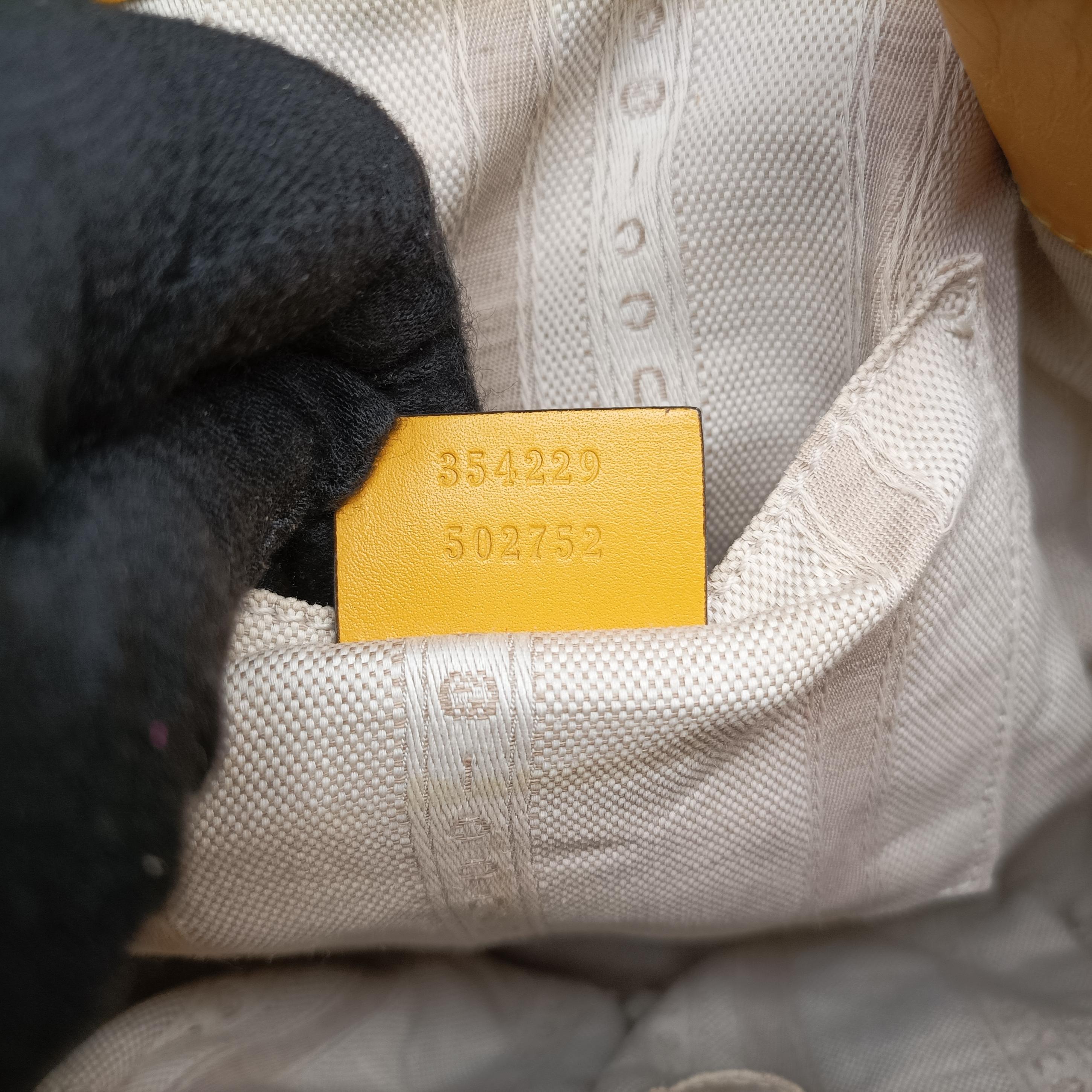 Bright Diamante Bucket Yellow Leather 354229 I016456652ブライトディアマンテ バケット イエロー レザー 354229 I016456652