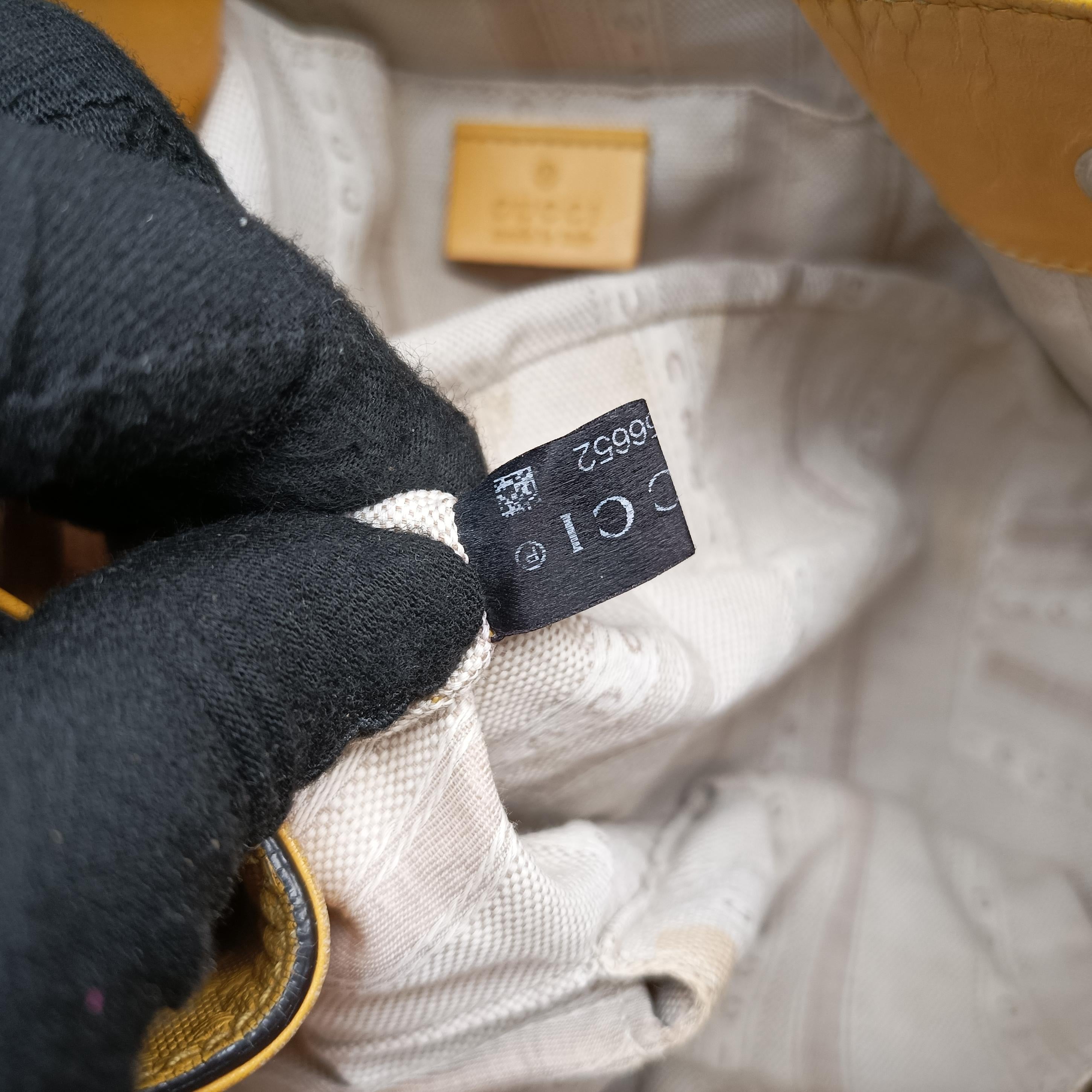 Bright Diamante Bucket Yellow Leather 354229 I016456652ブライトディアマンテ バケット イエロー レザー 354229 I016456652