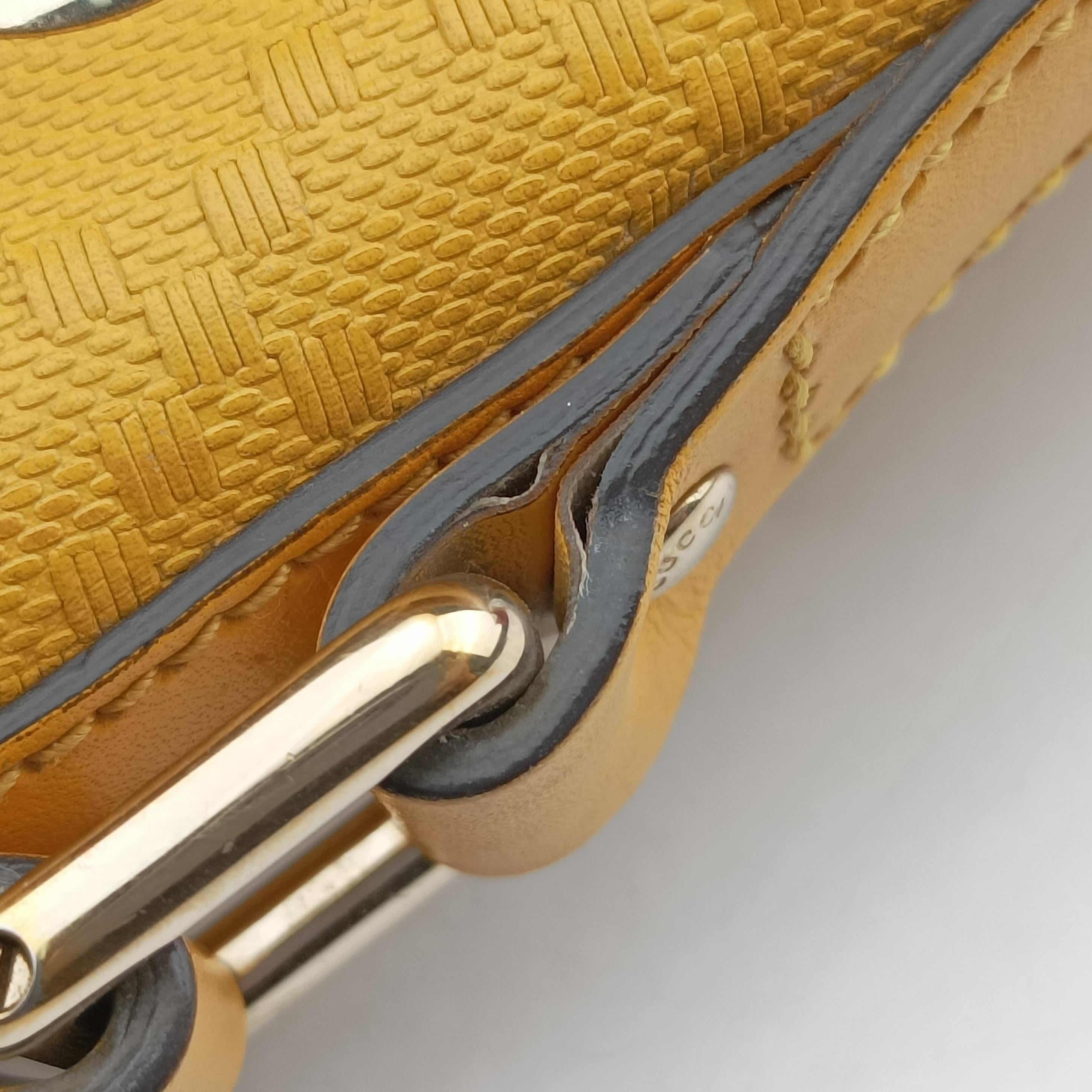 Bright Diamante Bucket Yellow Leather 354229 I016456652ブライトディアマンテ バケット イエロー レザー 354229 I016456652