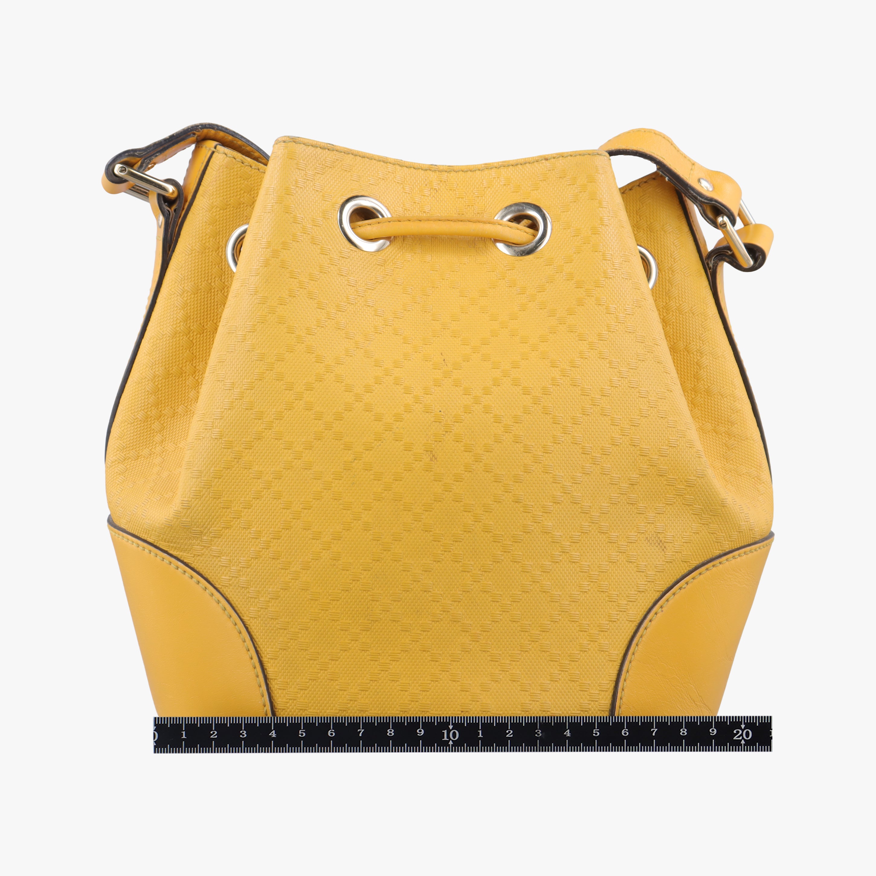 Bright Diamante Bucket Yellow Leather 354229 I016456652ブライトディアマンテ バケット イエロー レザー 354229 I016456652