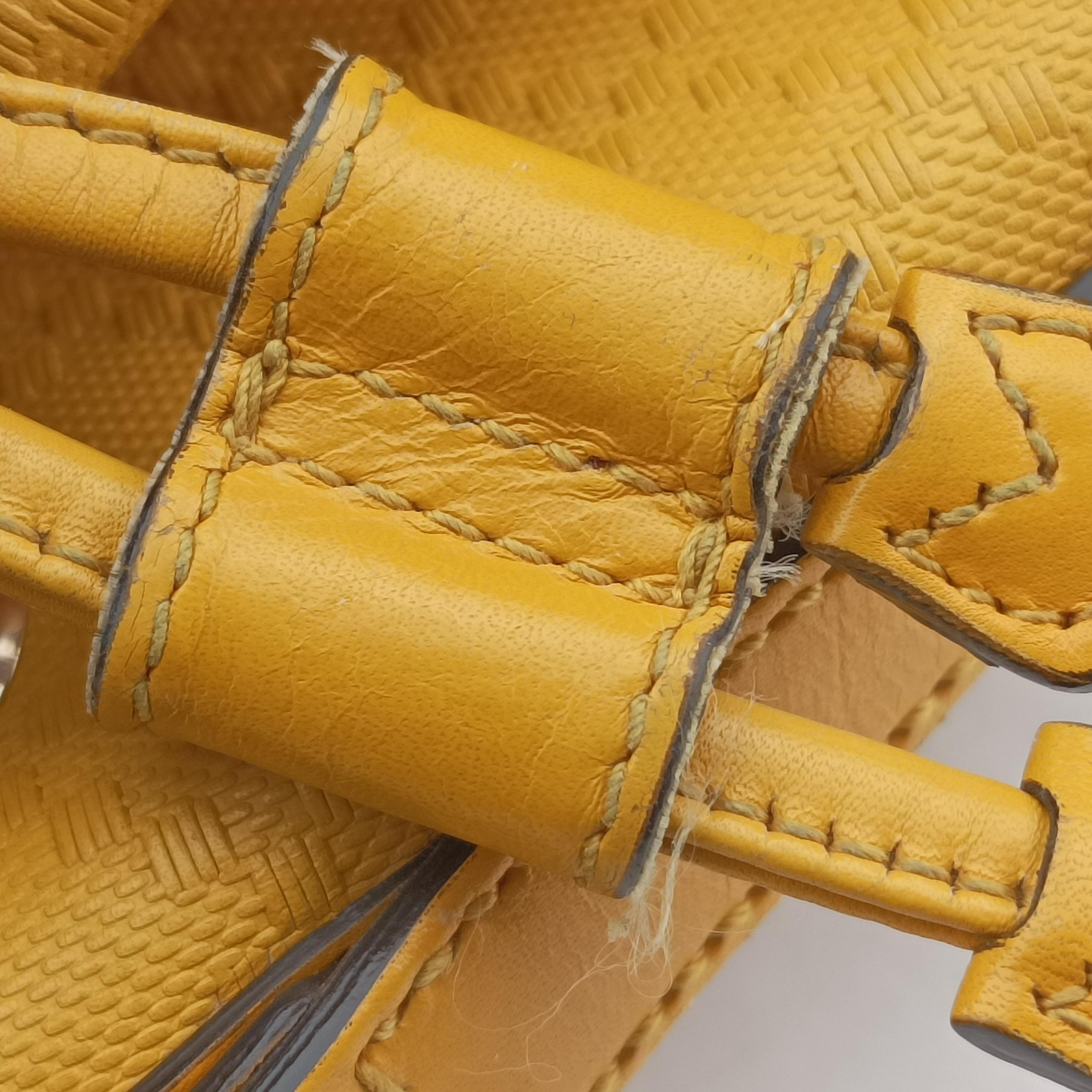 Bright Diamante Bucket Yellow Leather 354229 I016456652ブライトディアマンテ バケット イエロー レザー 354229 I016456652