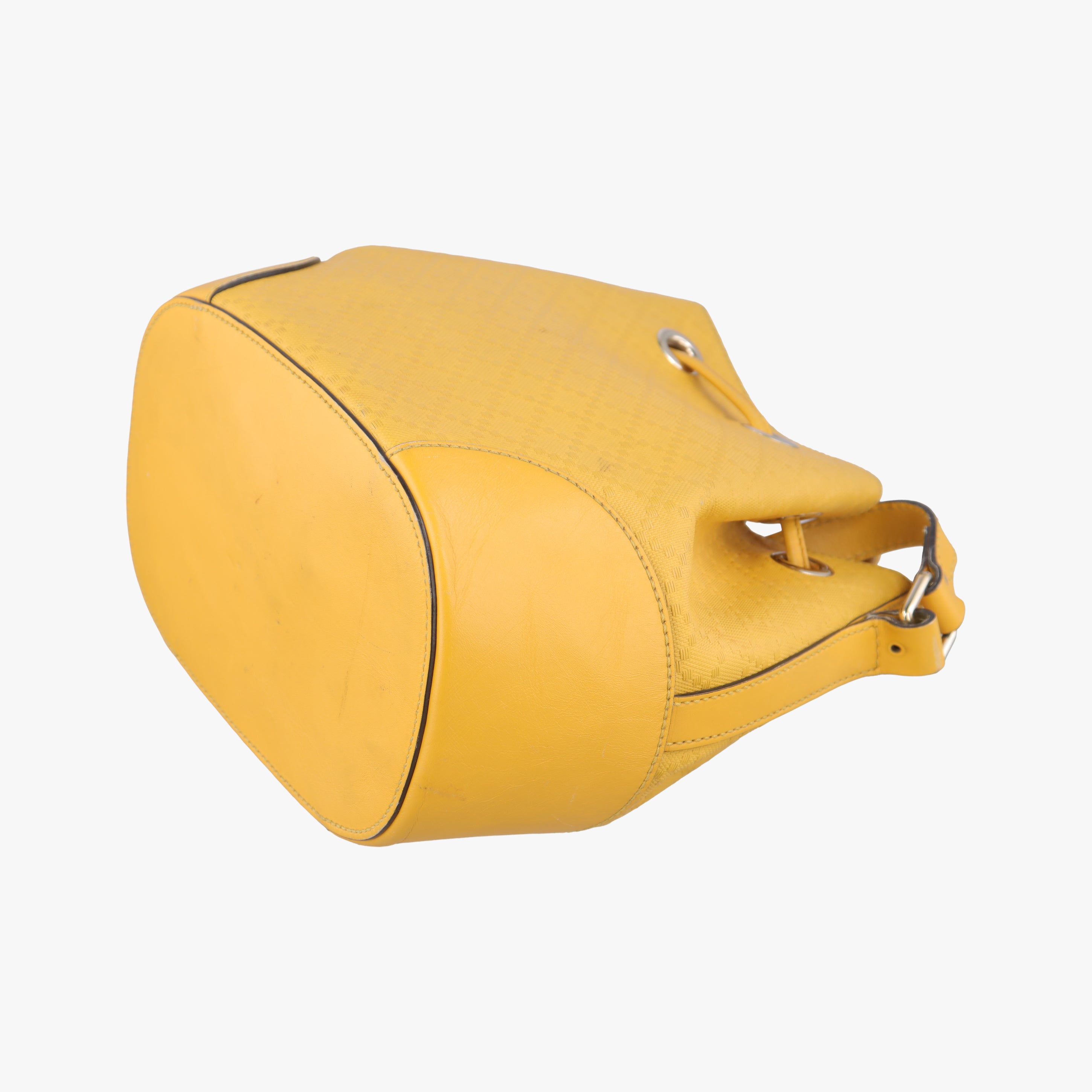 Bright Diamante Bucket Yellow Leather 354229 I016456652ブライトディアマンテ バケット イエロー レザー 354229 I016456652