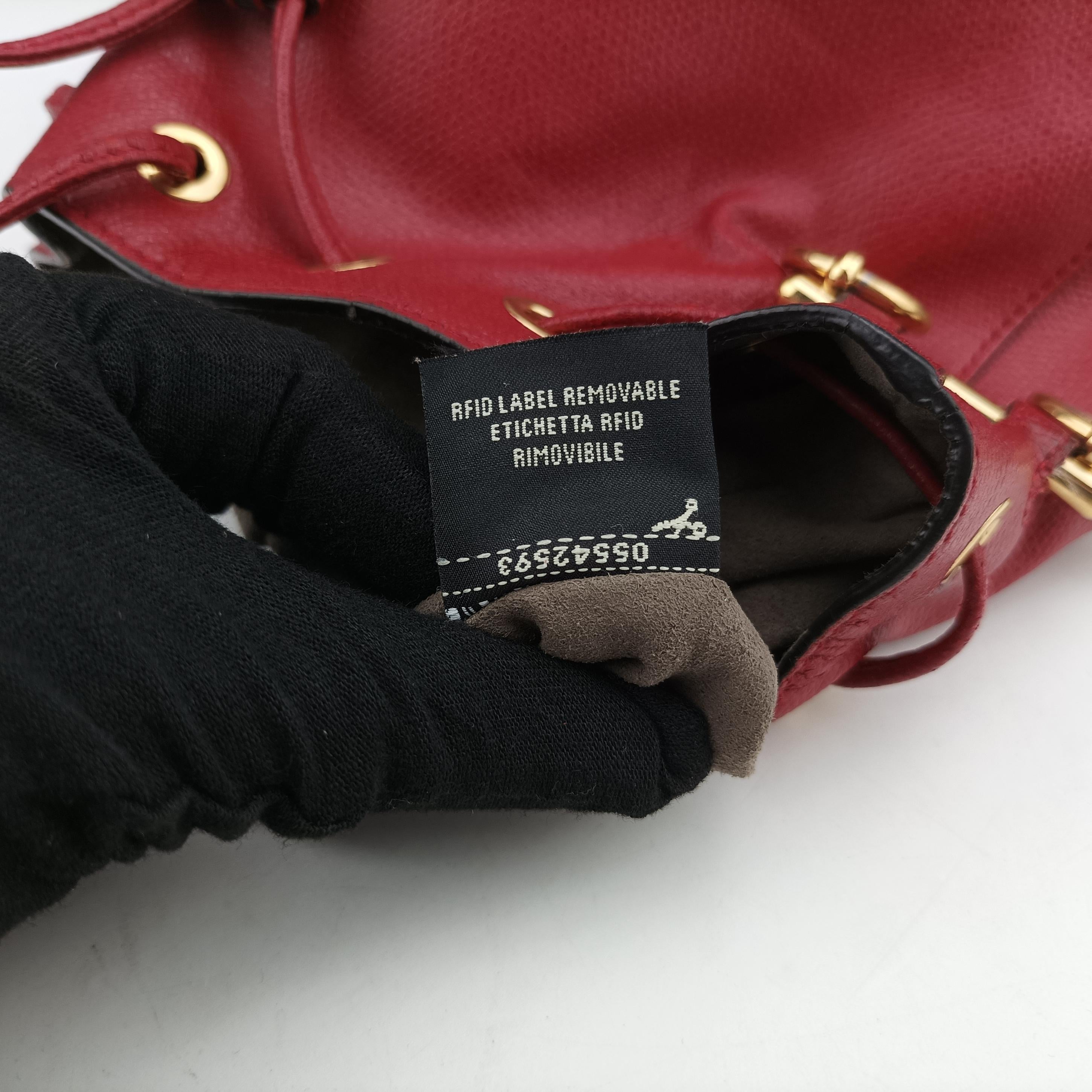 Mon Tresor Mini Bucket Red Leather 8BS010 8BS010 A18B 198-8007ミニ モン トレゾール レッド レザー 8BS010 8BS010 A18B 198-8007