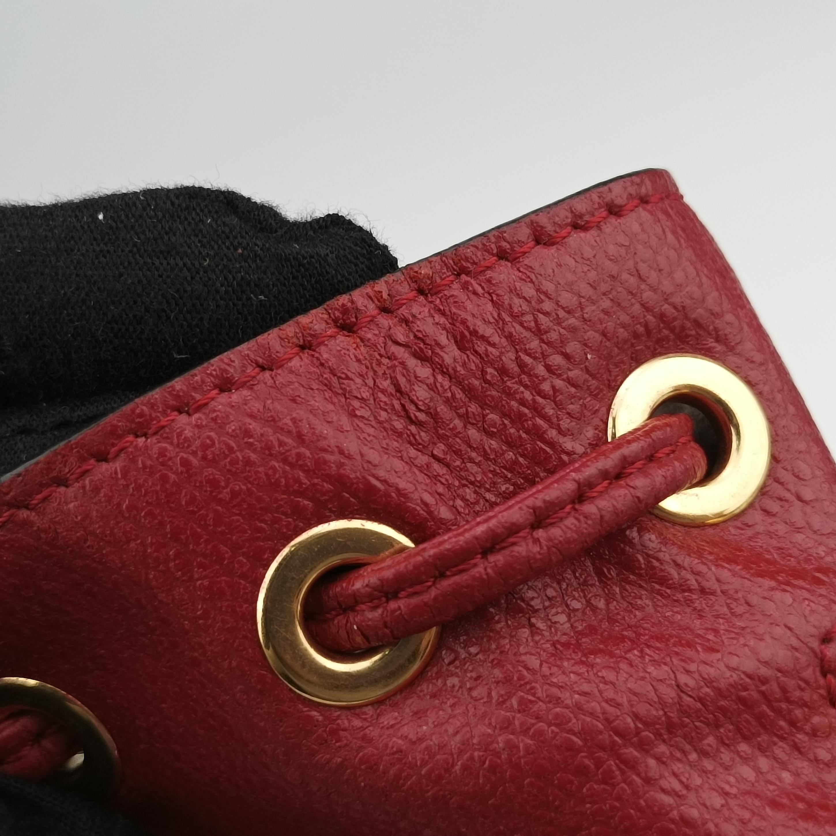 Mon Tresor Mini Bucket Red Leather 8BS010 8BS010 A18B 198-8007ミニ モン トレゾール レッド レザー 8BS010 8BS010 A18B 198-8007