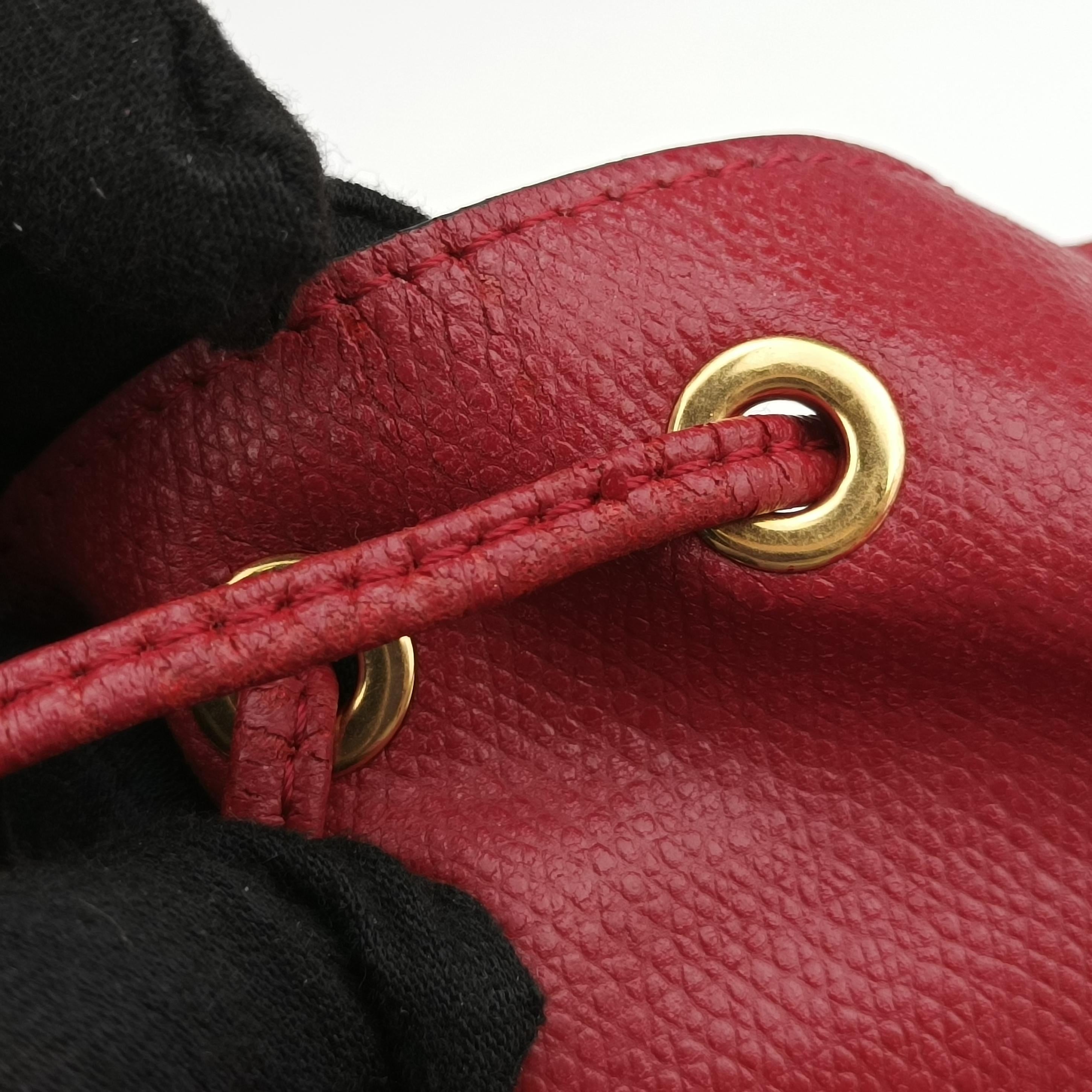 Mon Tresor Mini Bucket Red Leather 8BS010 8BS010 A18B 198-8007ミニ モン トレゾール レッド レザー 8BS010 8BS010 A18B 198-8007