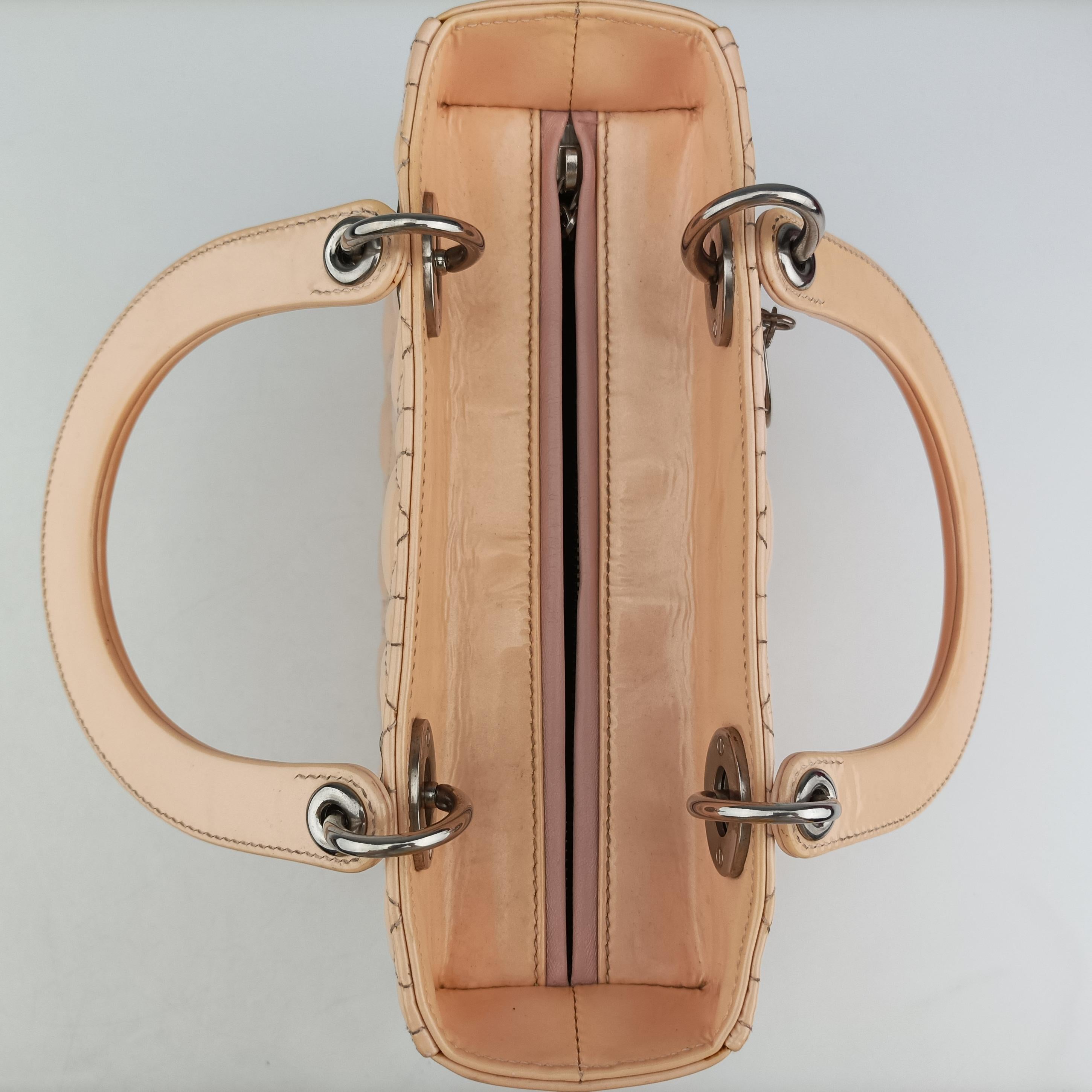 Lady Dior Beige Patent 09-BO-1104レディディオール ベージュ パテント 09-BO-1104