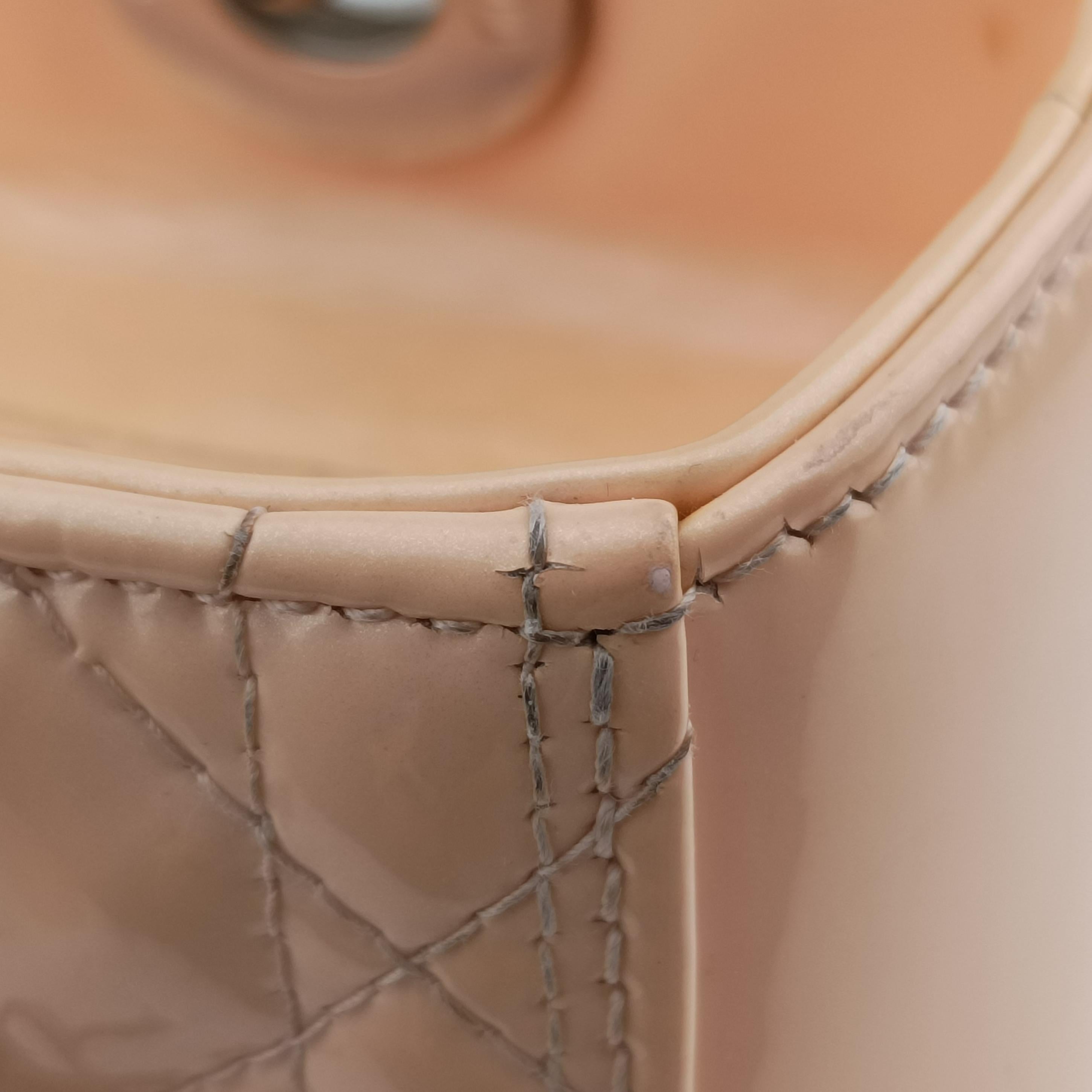 Lady Dior Beige Patent 09-BO-1104レディディオール ベージュ パテント 09-BO-1104