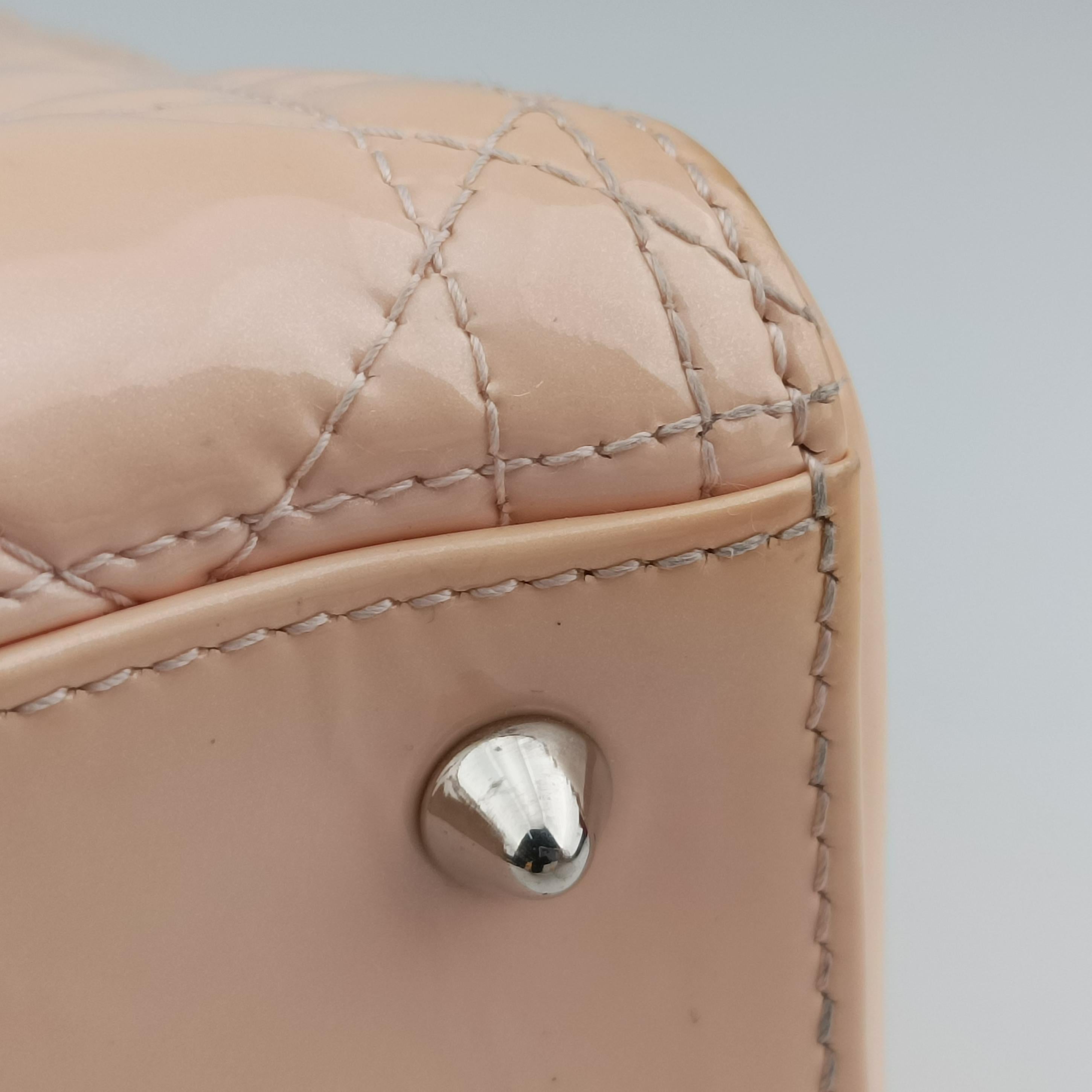 Lady Dior Beige Patent 09-BO-1104レディディオール ベージュ パテント 09-BO-1104