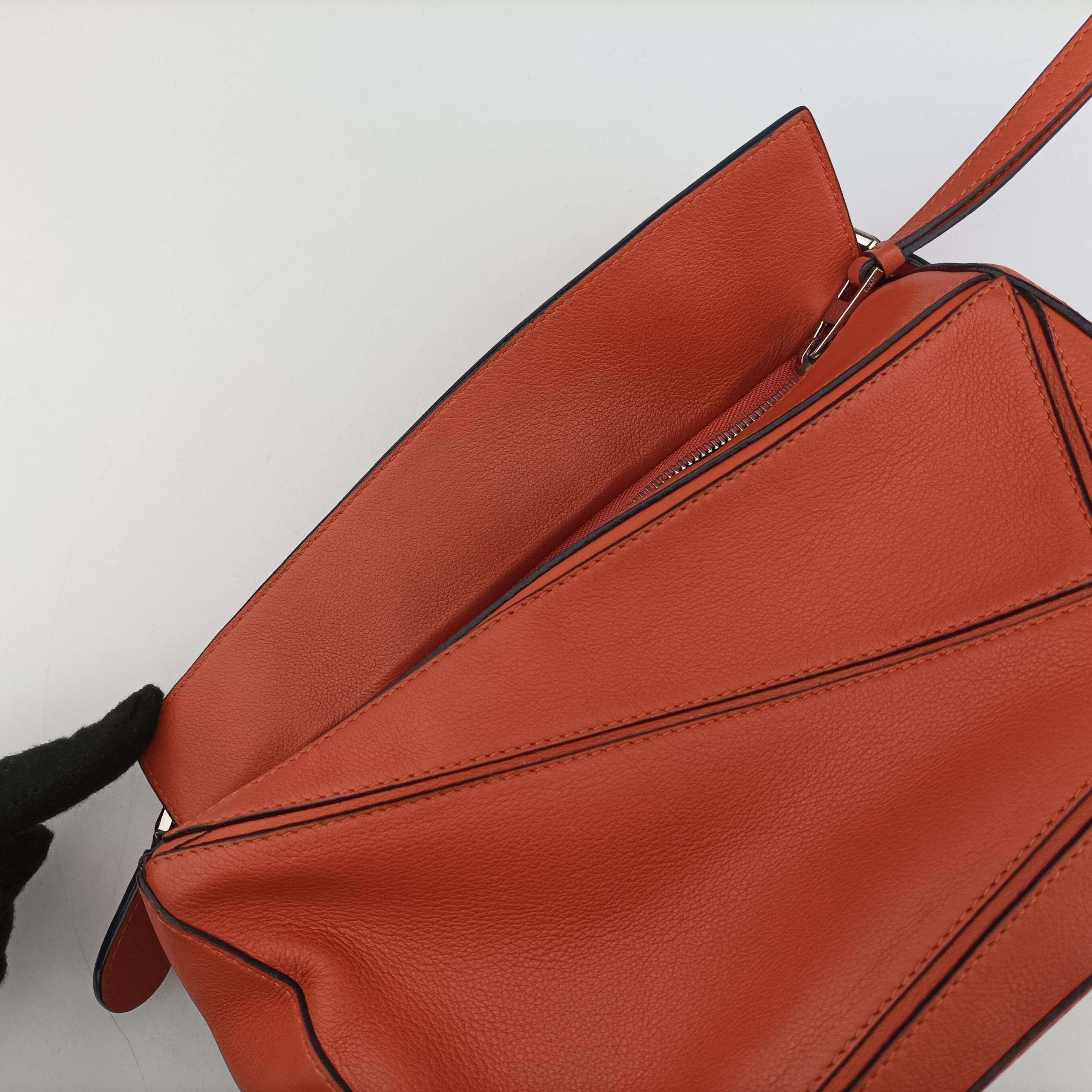 Puzzle Bag Medium Orange Leather 051509パズルバッグ ミディアム オレンジ レザー 051509