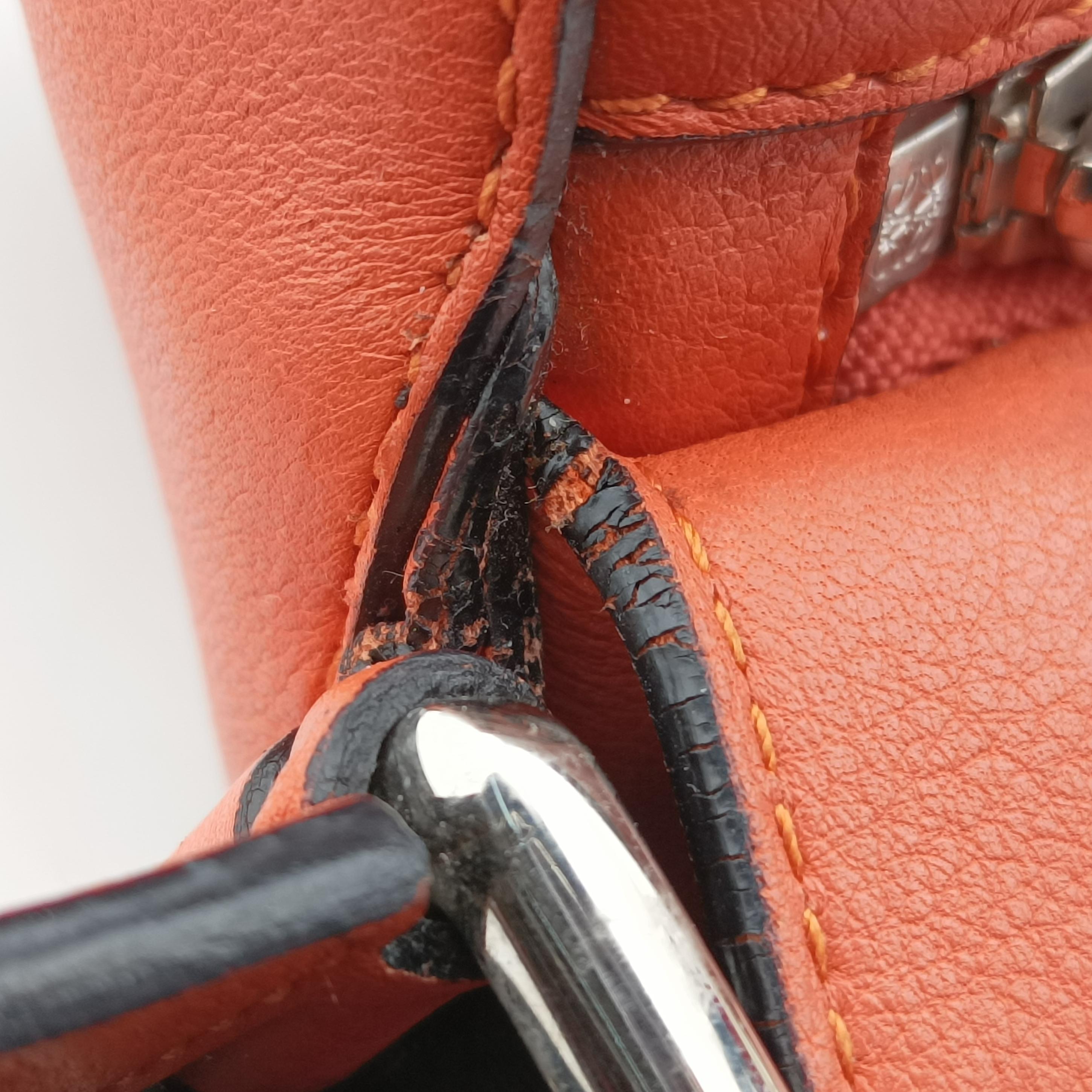 Puzzle Bag Medium Orange Leather 051509パズルバッグ ミディアム オレンジ レザー 051509