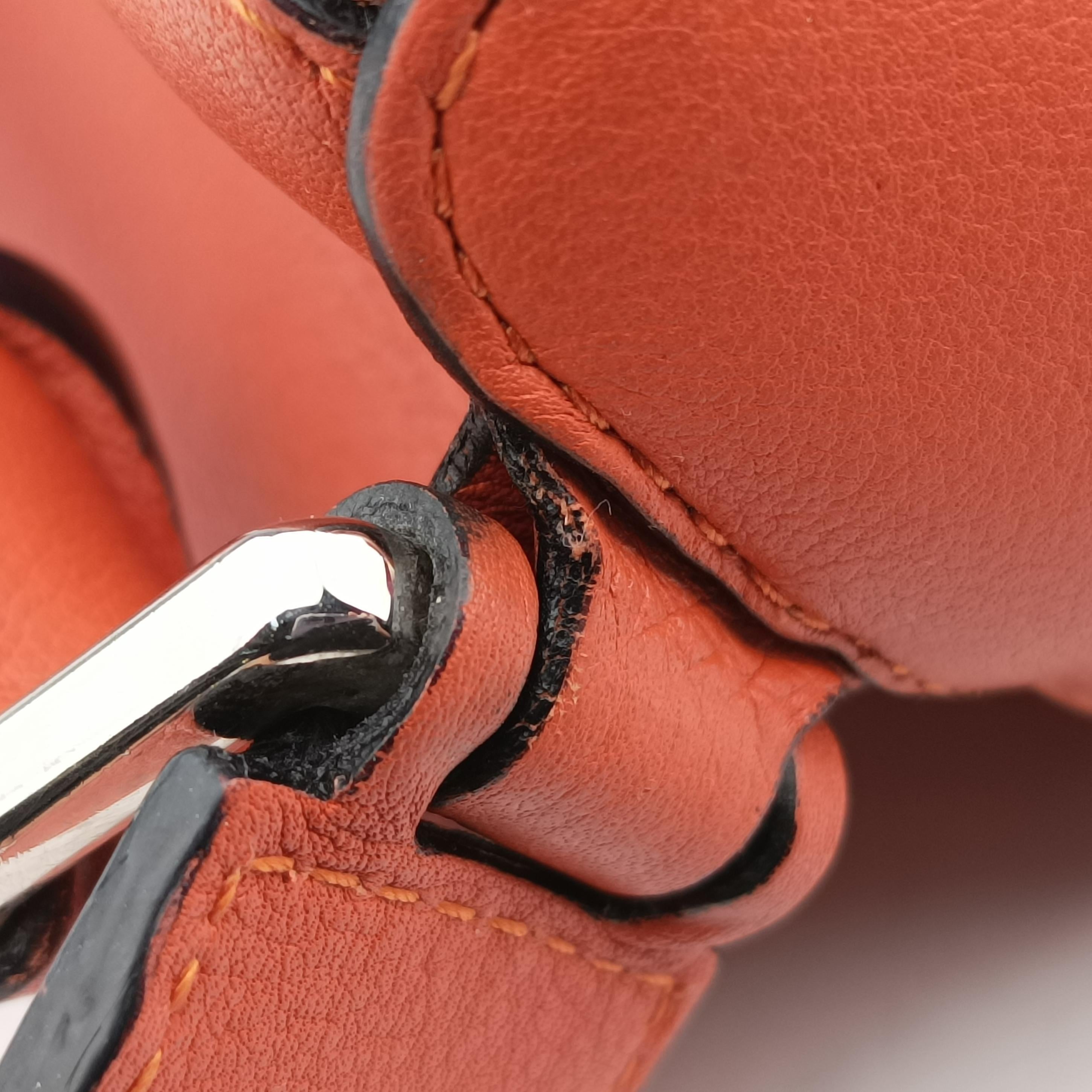 Puzzle Bag Medium Orange Leather 051509パズルバッグ ミディアム オレンジ レザー 051509