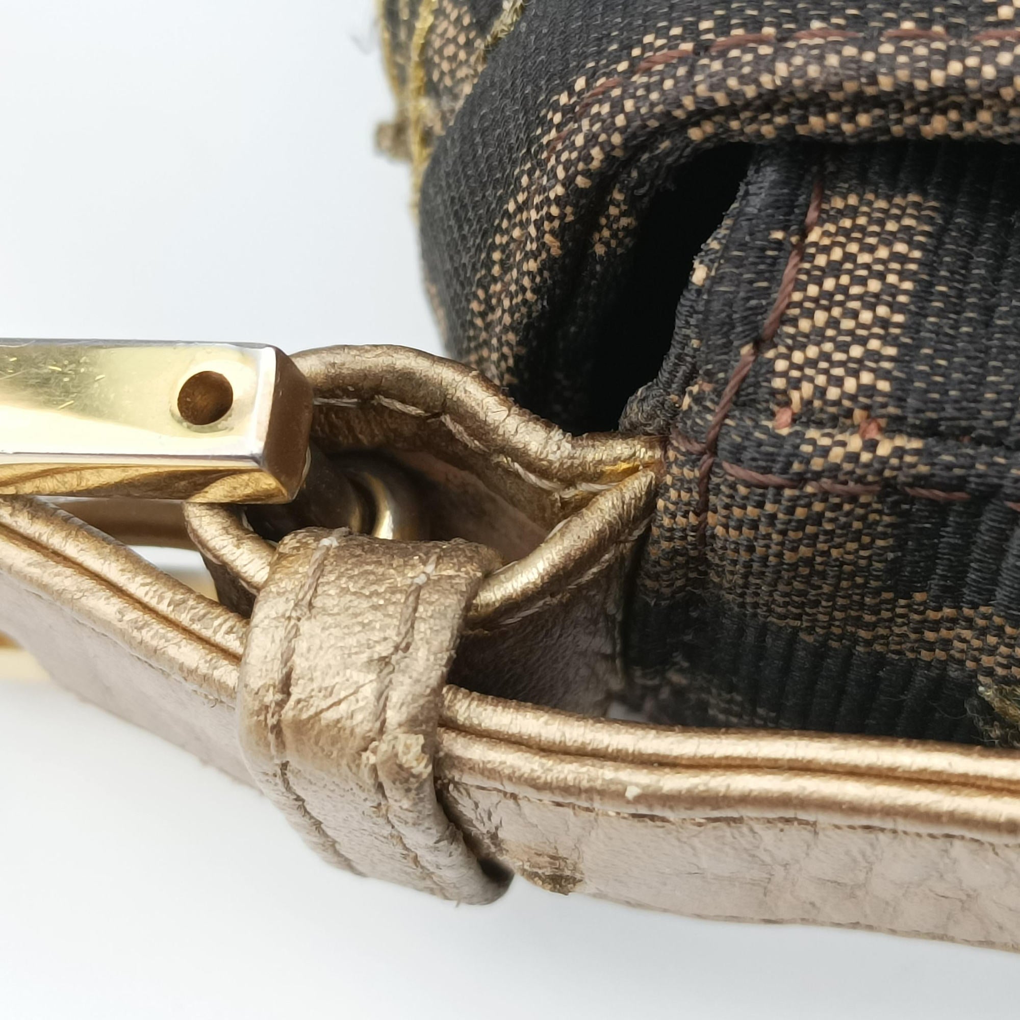 Baguette Brown×Multicolour canvas×leather Lot number unknownバケット ブラウン×マルチカラー キャンバス×レザー 製番不明