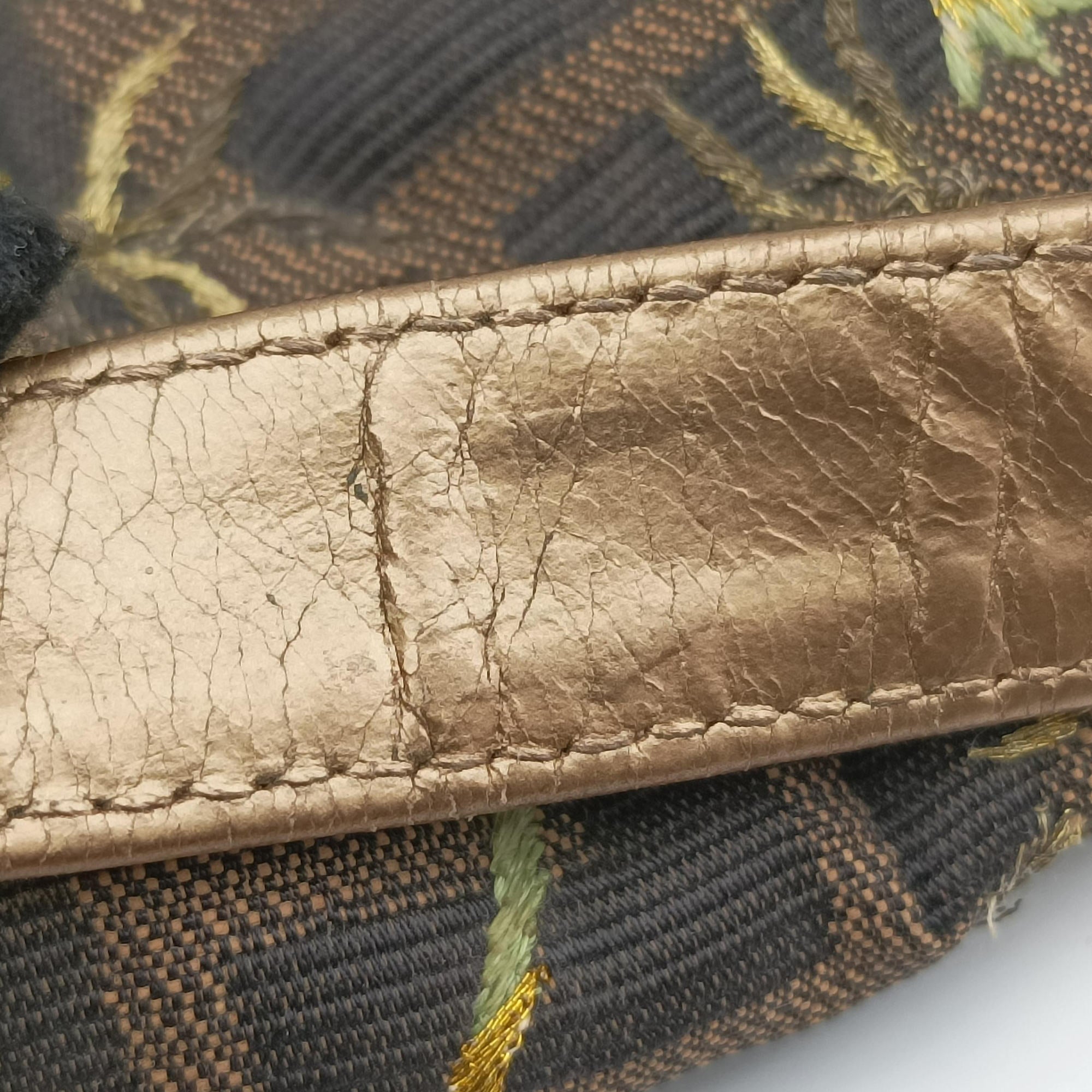 Baguette Brown×Multicolour canvas×leather Lot number unknownバケット ブラウン×マルチカラー キャンバス×レザー 製番不明