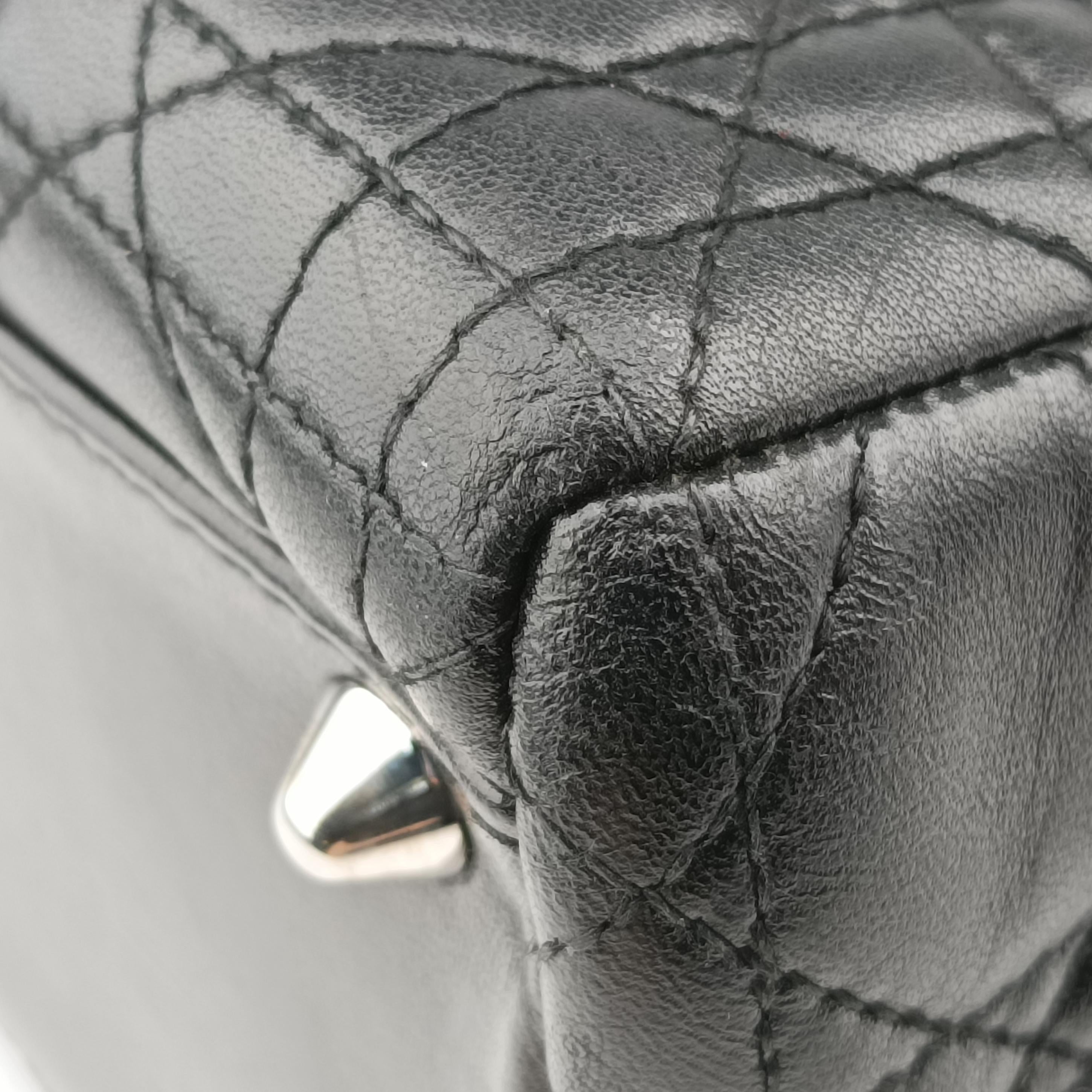 Lady Dior Black lambskin 05-MA-0049レディディオール ブラック ラムスキン 05-MA-0049