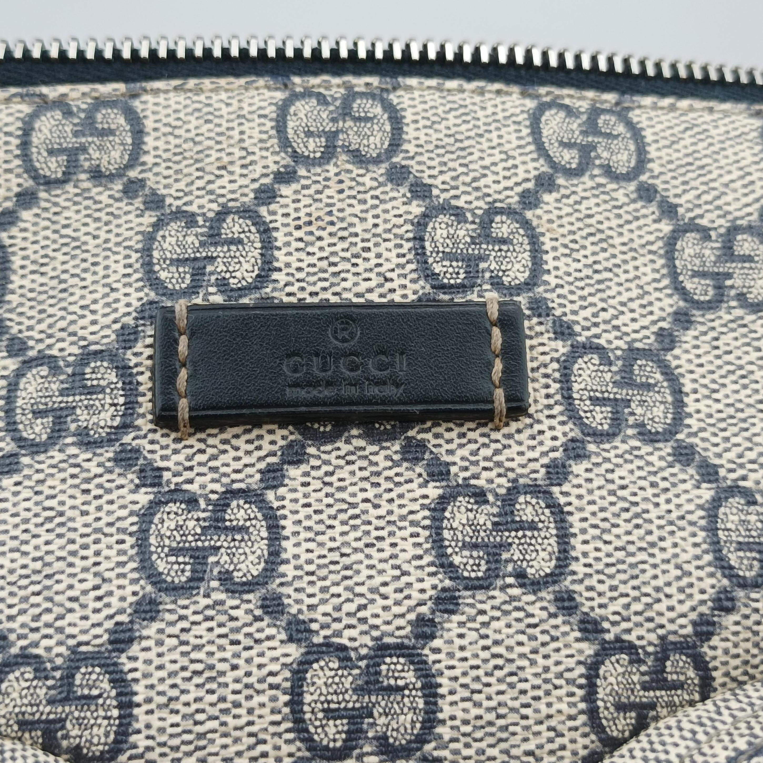 GG Supreme messenger Beige × Navy PVC coated canvas 246881 I015579559GGスプリーム メッセンジャー ベージュ×ネイビー PVCコーティングキャンバス 246881 I015579559