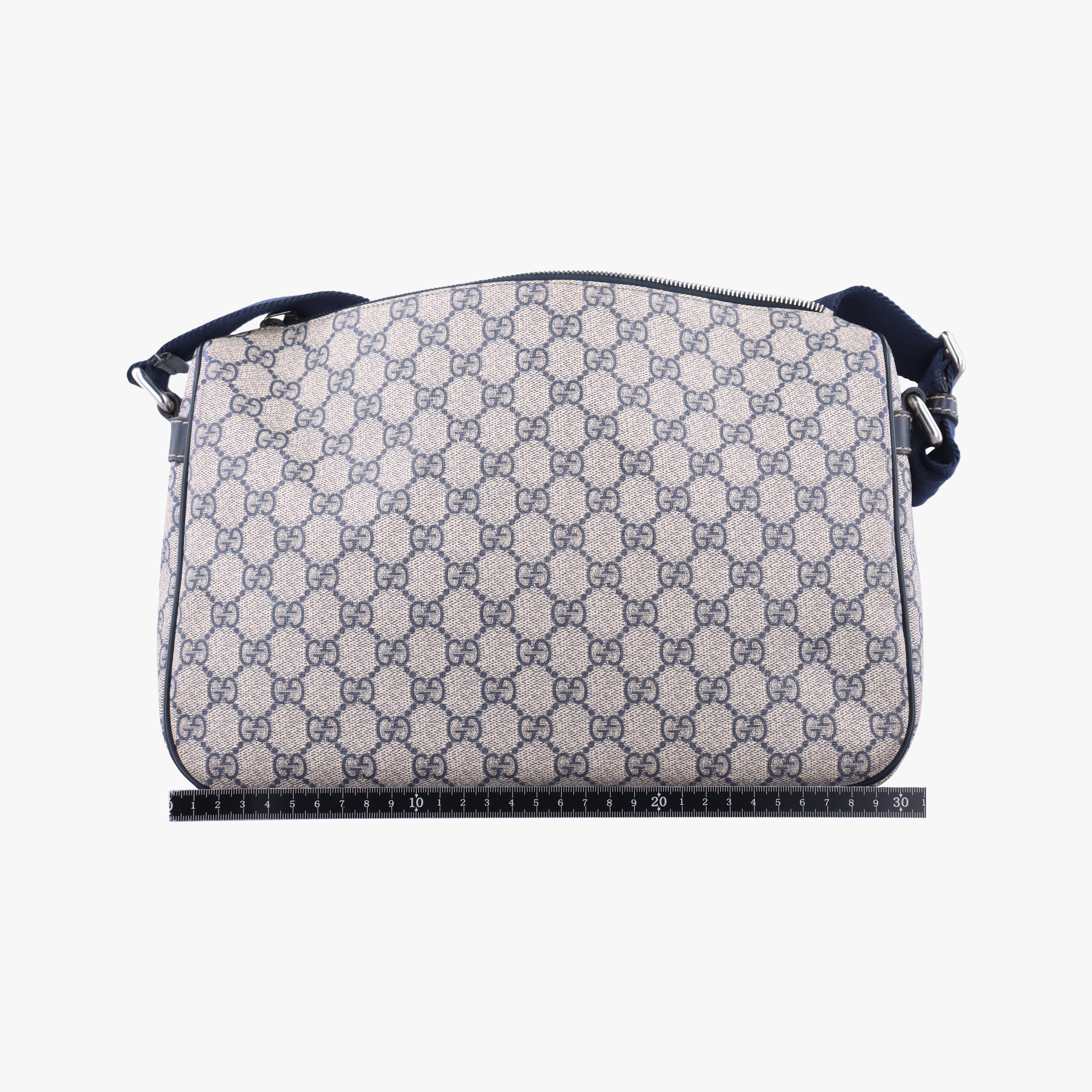 GG Supreme messenger Beige × Navy PVC coated canvas 246881 I015579559GGスプリーム メッセンジャー ベージュ×ネイビー PVCコーティングキャンバス 246881 I015579559