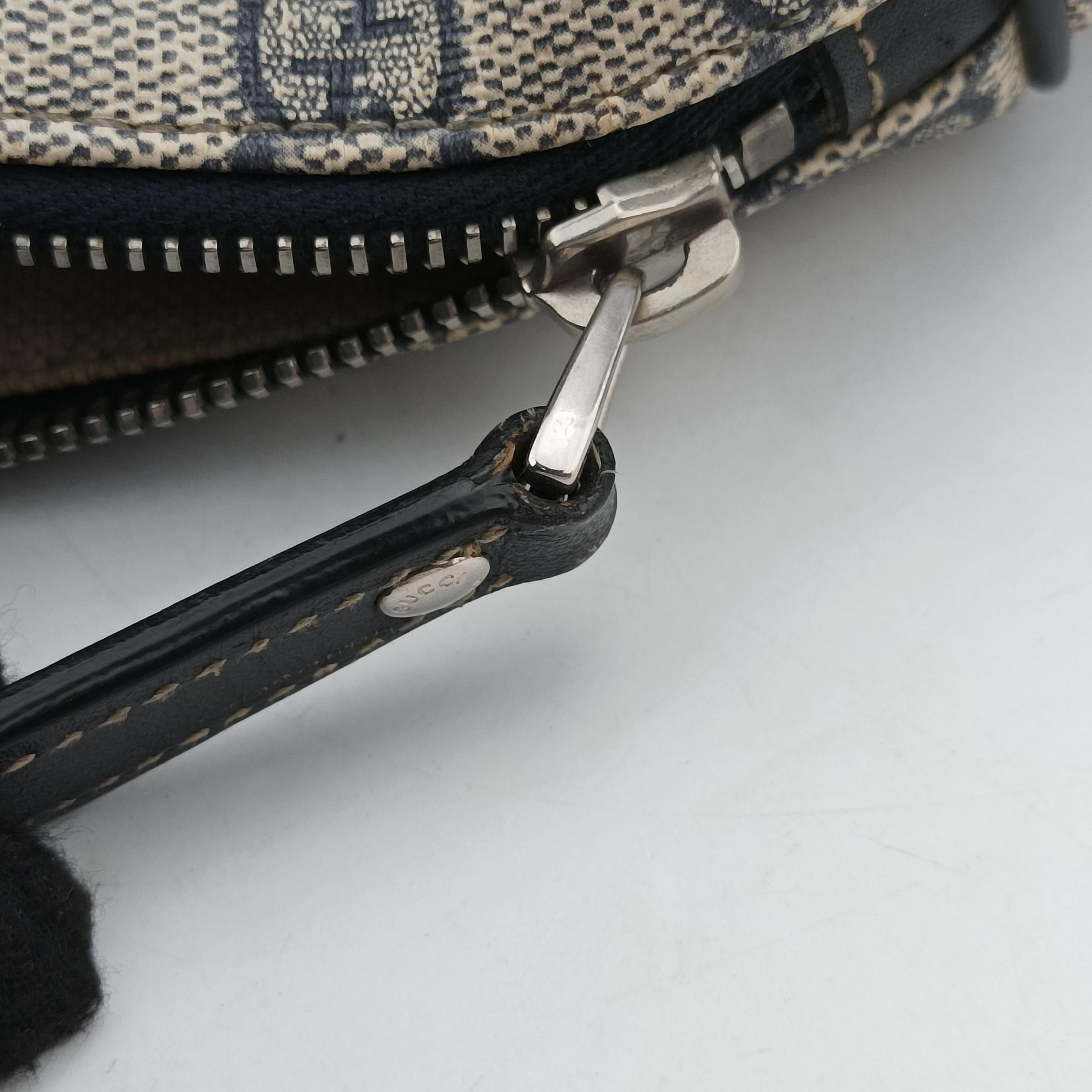 GG Supreme messenger Beige × Navy PVC coated canvas 246881 I015579559GGスプリーム メッセンジャー ベージュ×ネイビー PVCコーティングキャンバス 246881 I015579559