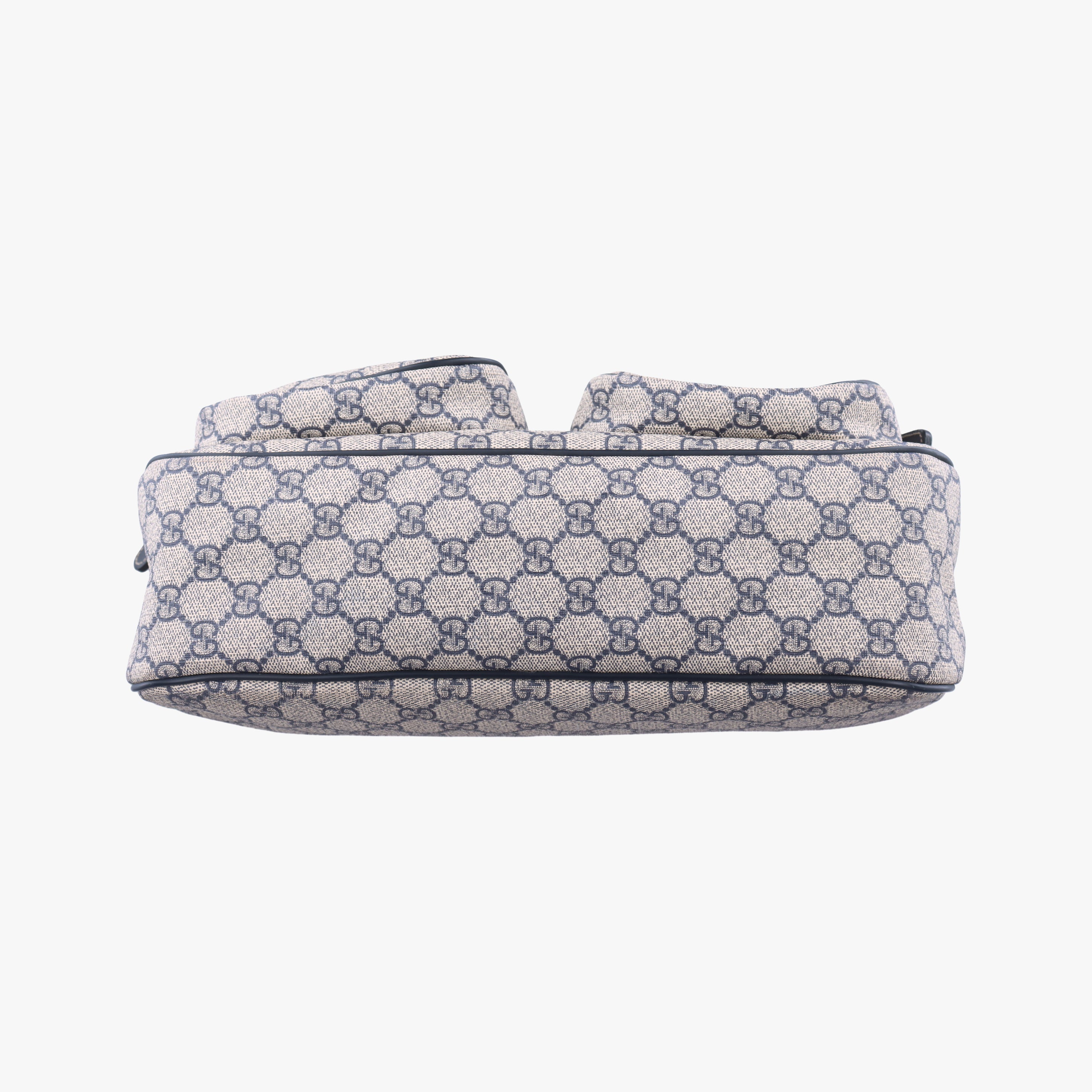 GG Supreme messenger Beige × Navy PVC coated canvas 246881 I015579559GGスプリーム メッセンジャー ベージュ×ネイビー PVCコーティングキャンバス 246881 I015579559