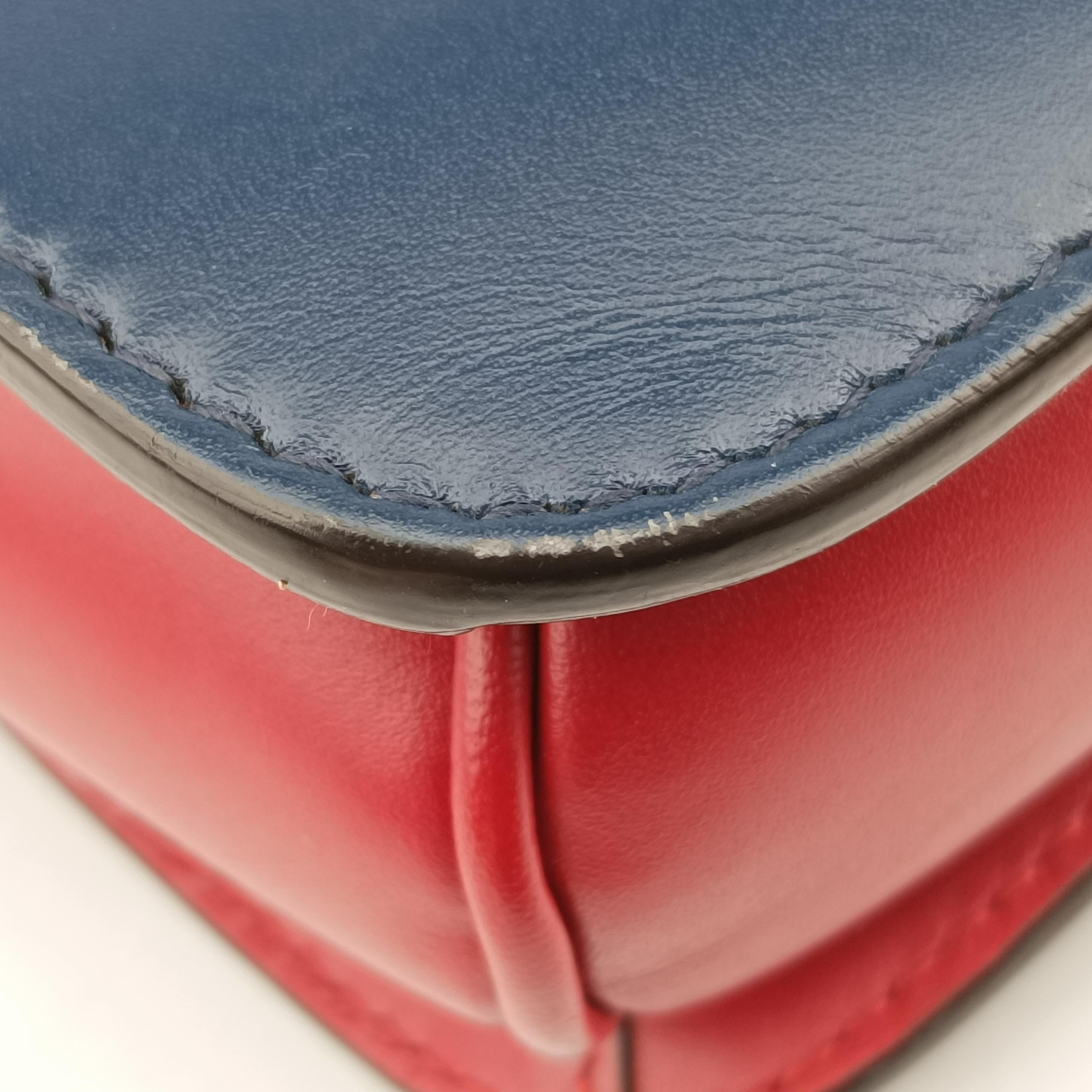 Queen Margaret Ivory×Red×Navy Leather 476542 E022393769クイーン マーガレット アイボリー×レッド×ネイビー レザー 476542 E022393769